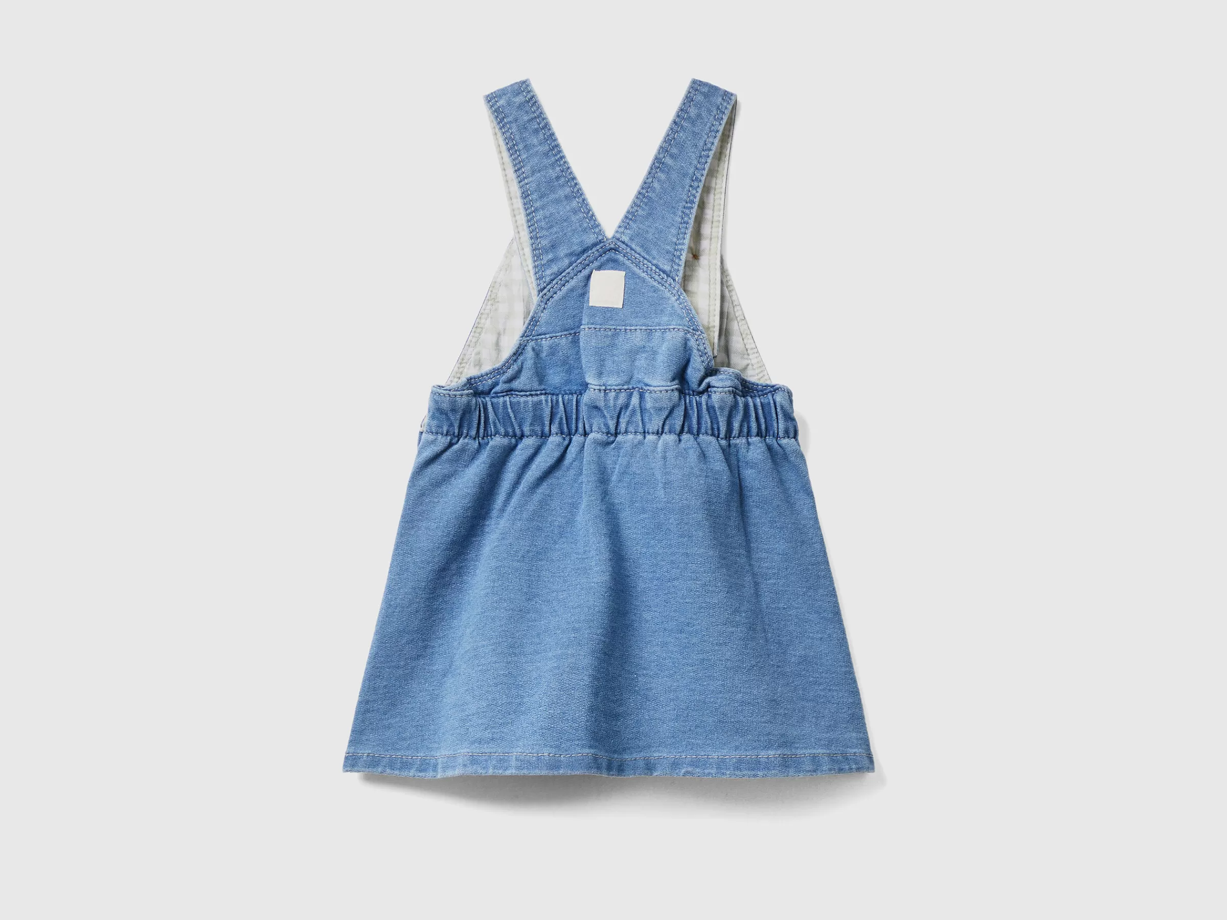 Saia Jardineira Efeito Denim^Benetton Cheap