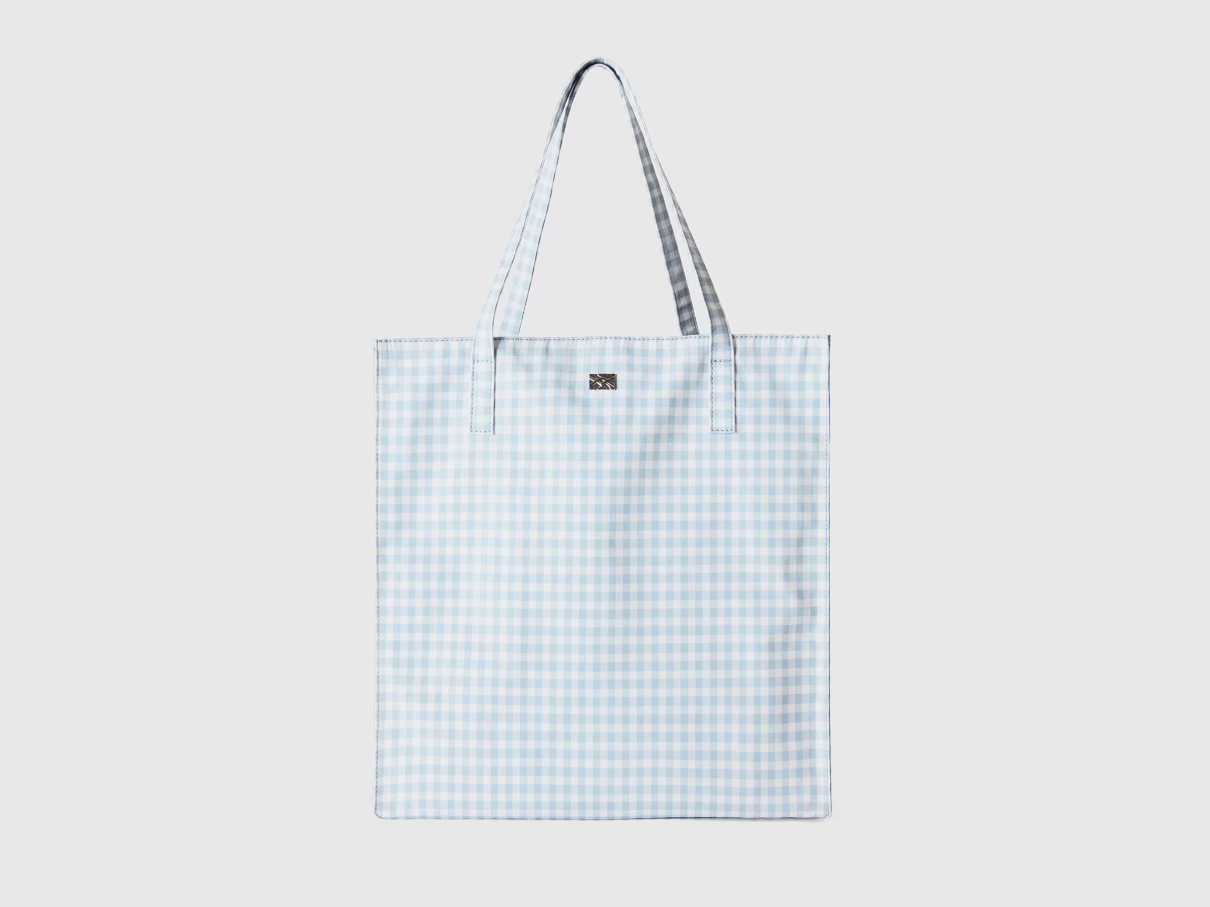 Shopping Bag Azul Celeste Vichy^Benetton Online