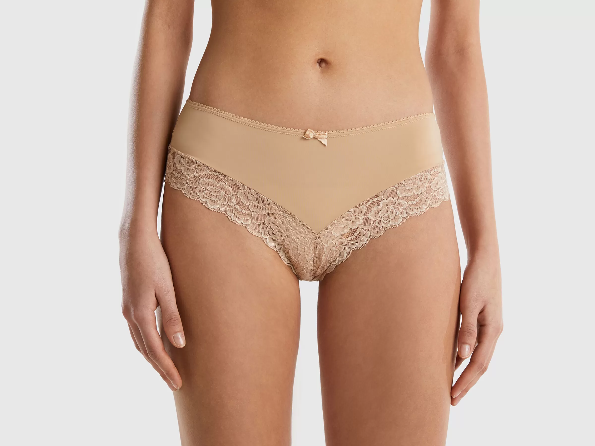 Slip Brasileiro Stretch Com Renda^Benetton Sale