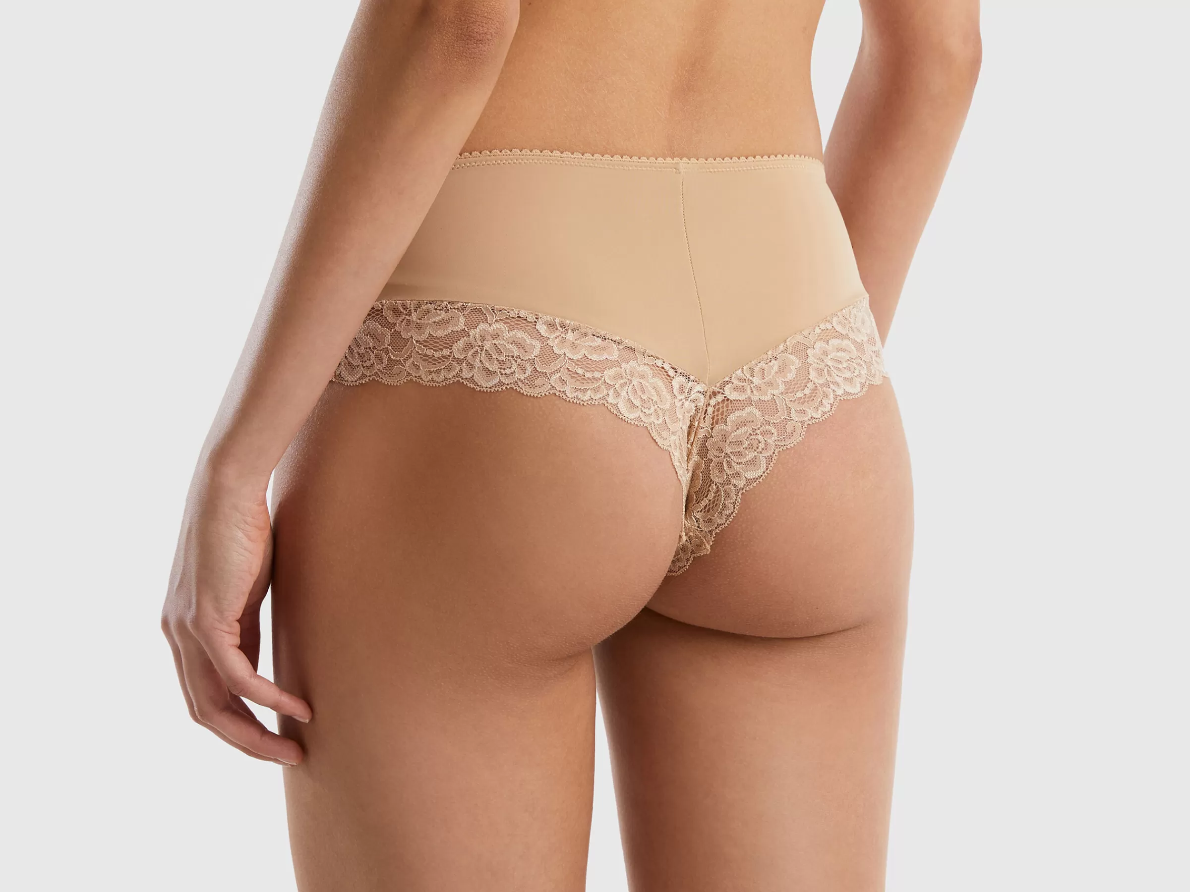 Slip Brasileiro Stretch Com Renda^Benetton Sale