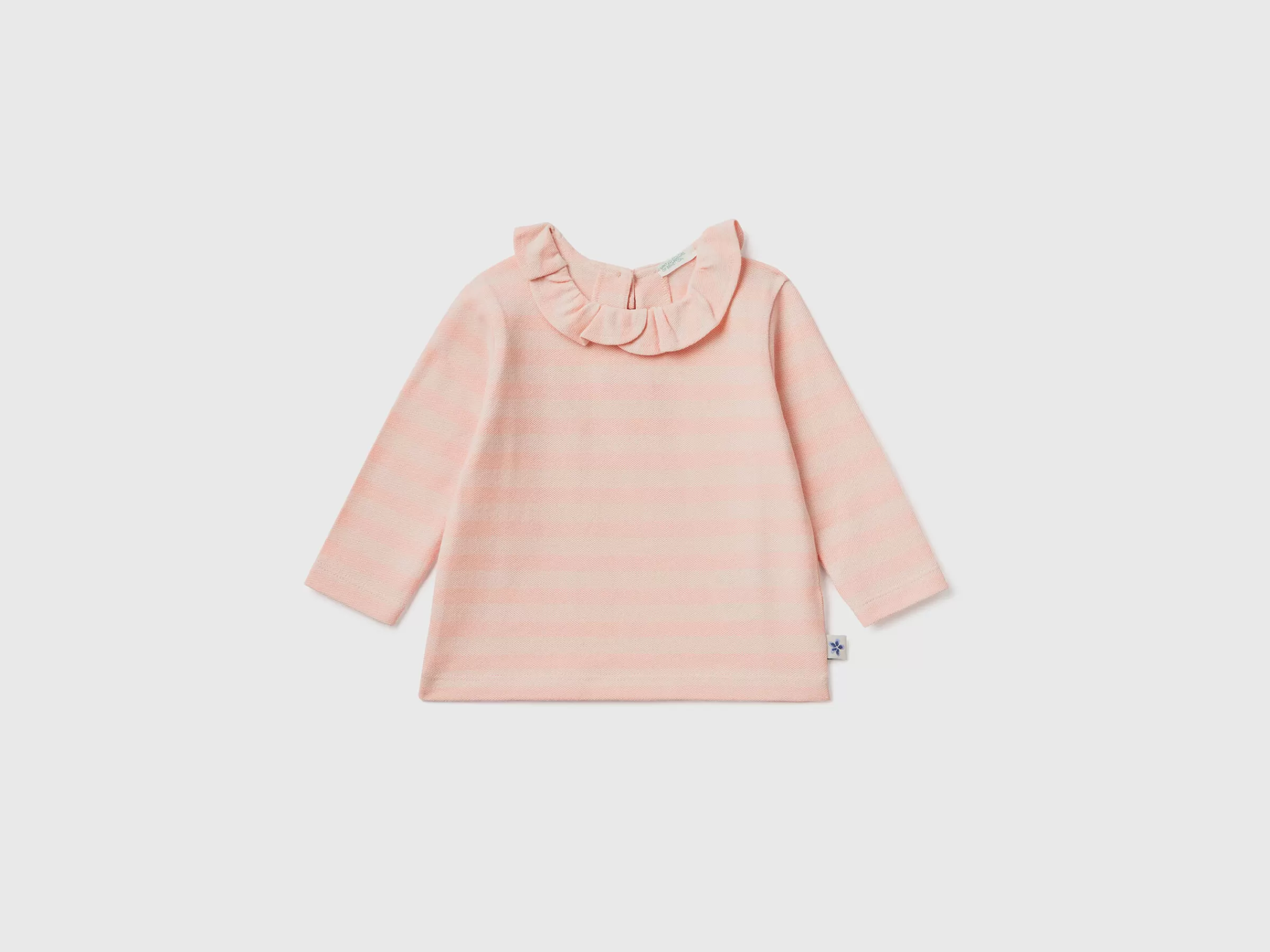 Striped T-Shirt With Collar^Benetton Cheap