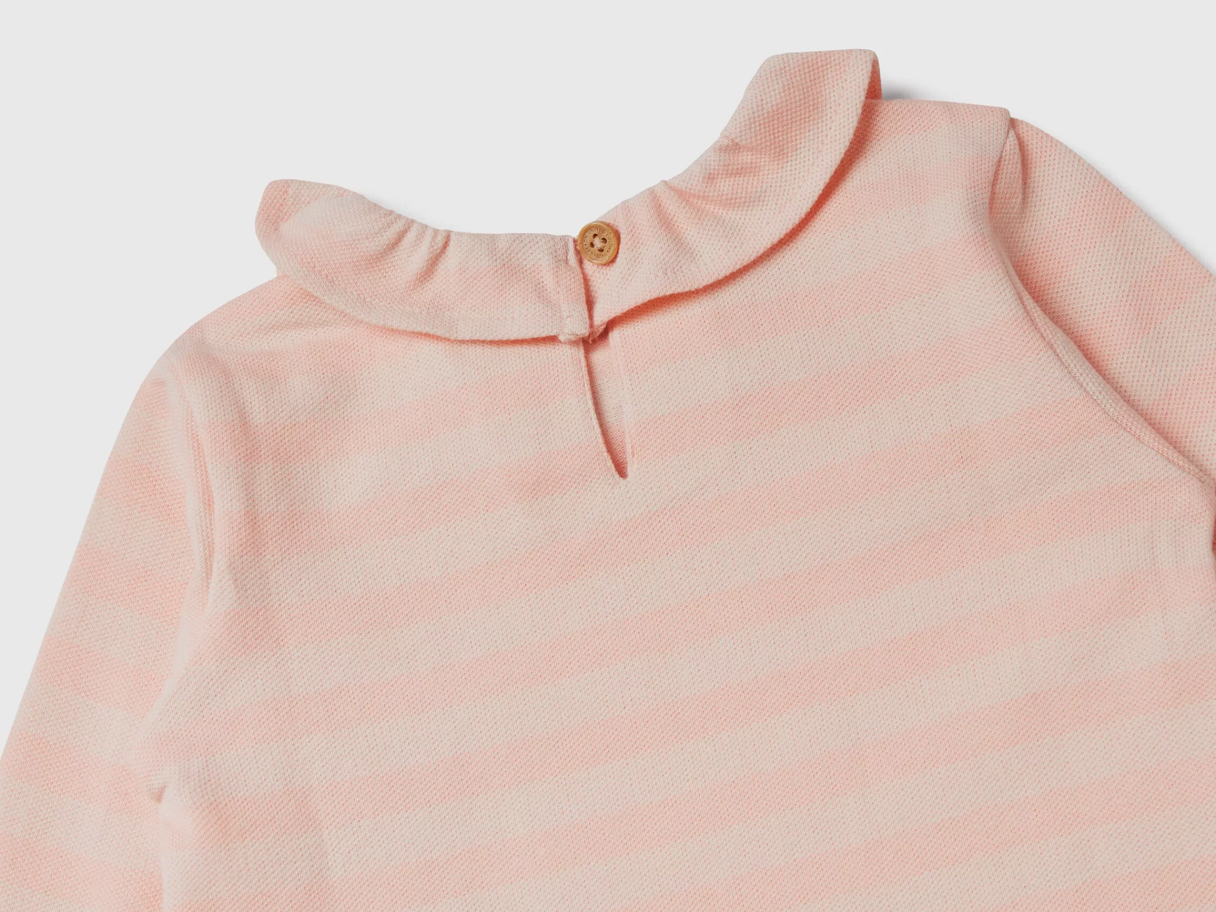 Striped T-Shirt With Collar^Benetton Cheap