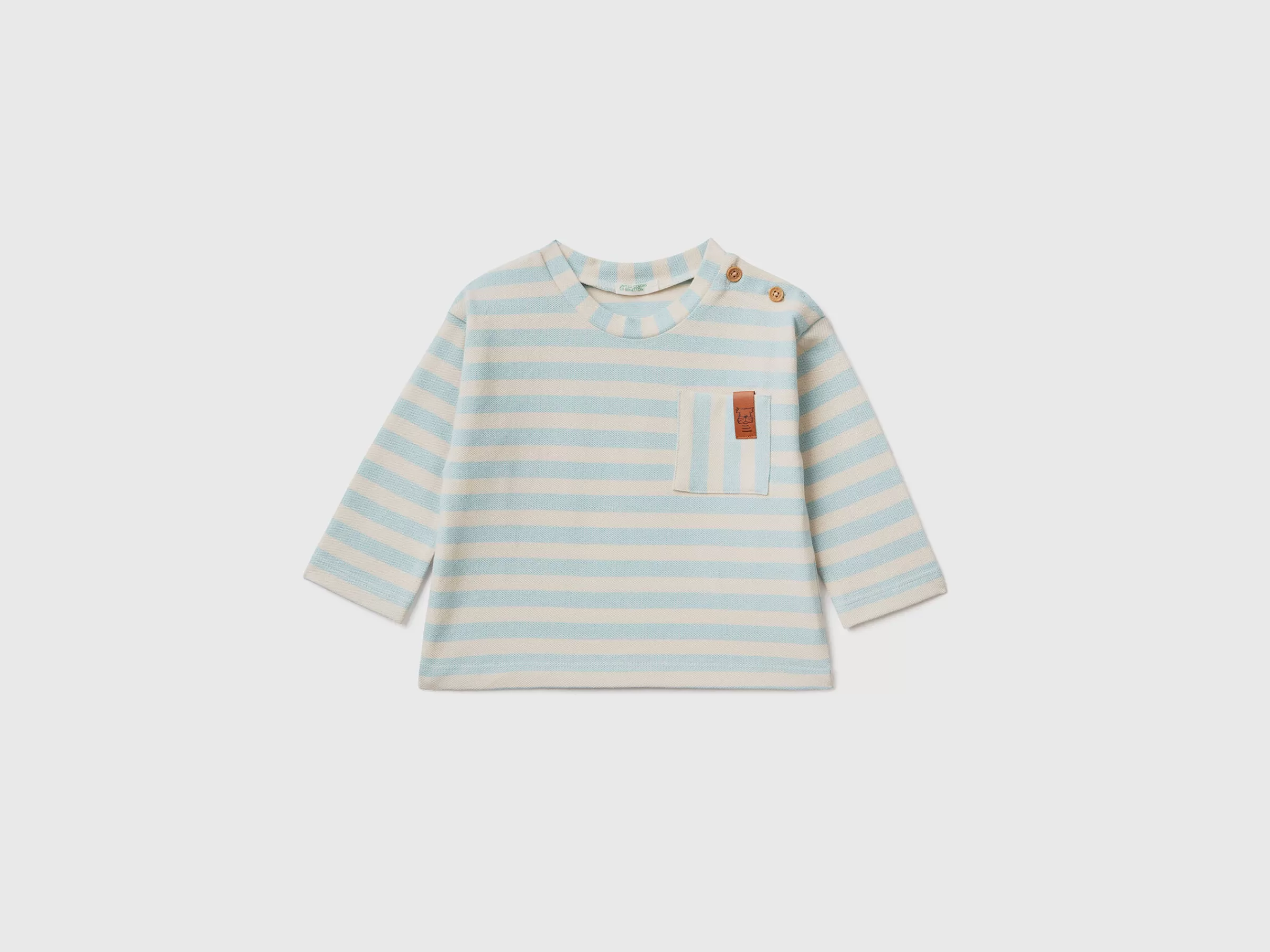 Striped T-Shirt With Pocket^Benetton Cheap