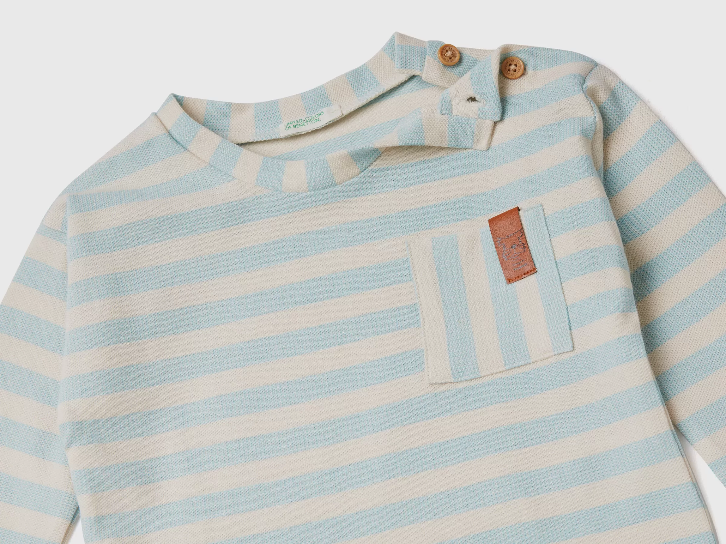 Striped T-Shirt With Pocket^Benetton Cheap