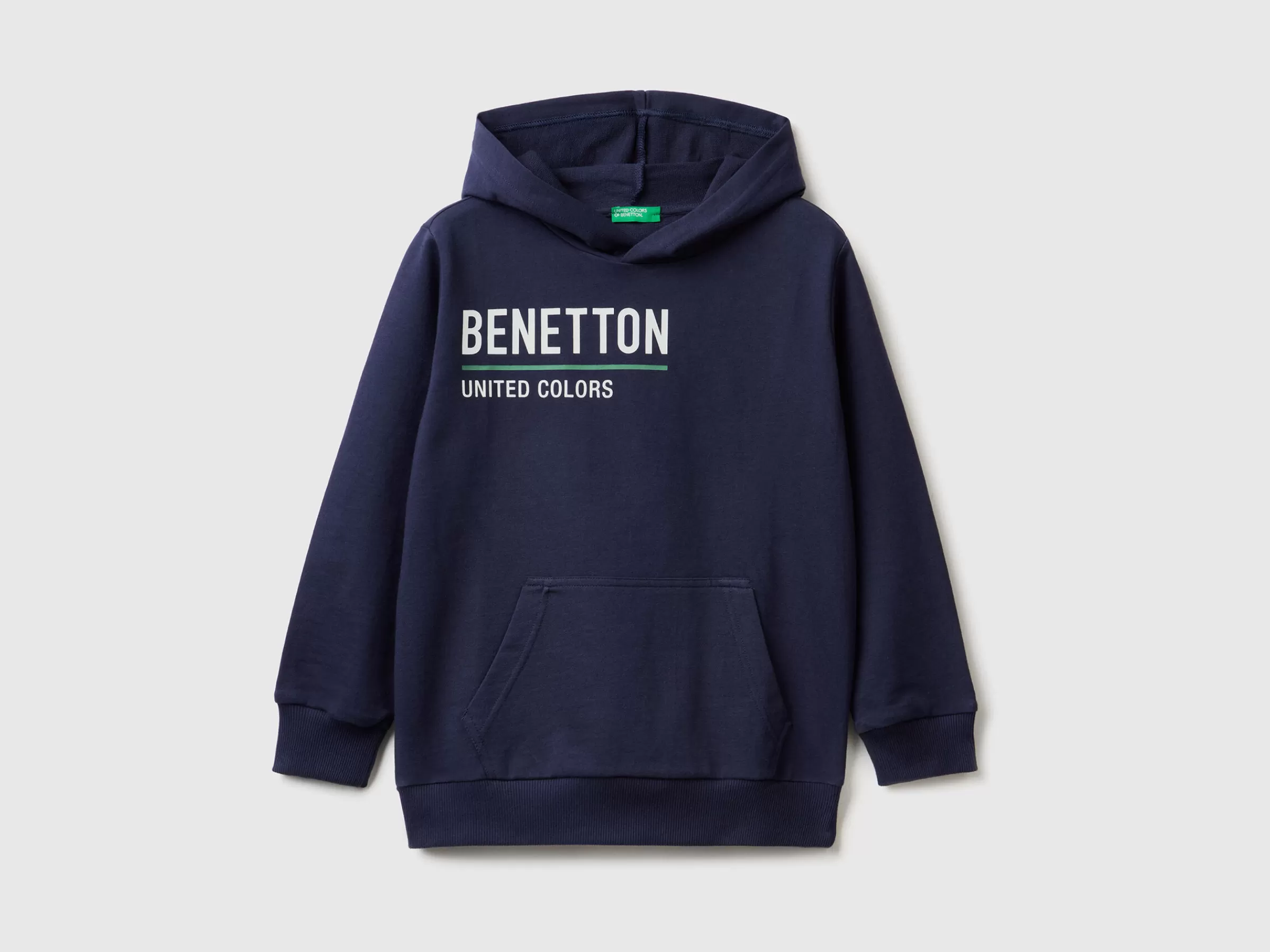 Sweat 100% Algodão Com Capuz^Benetton Discount