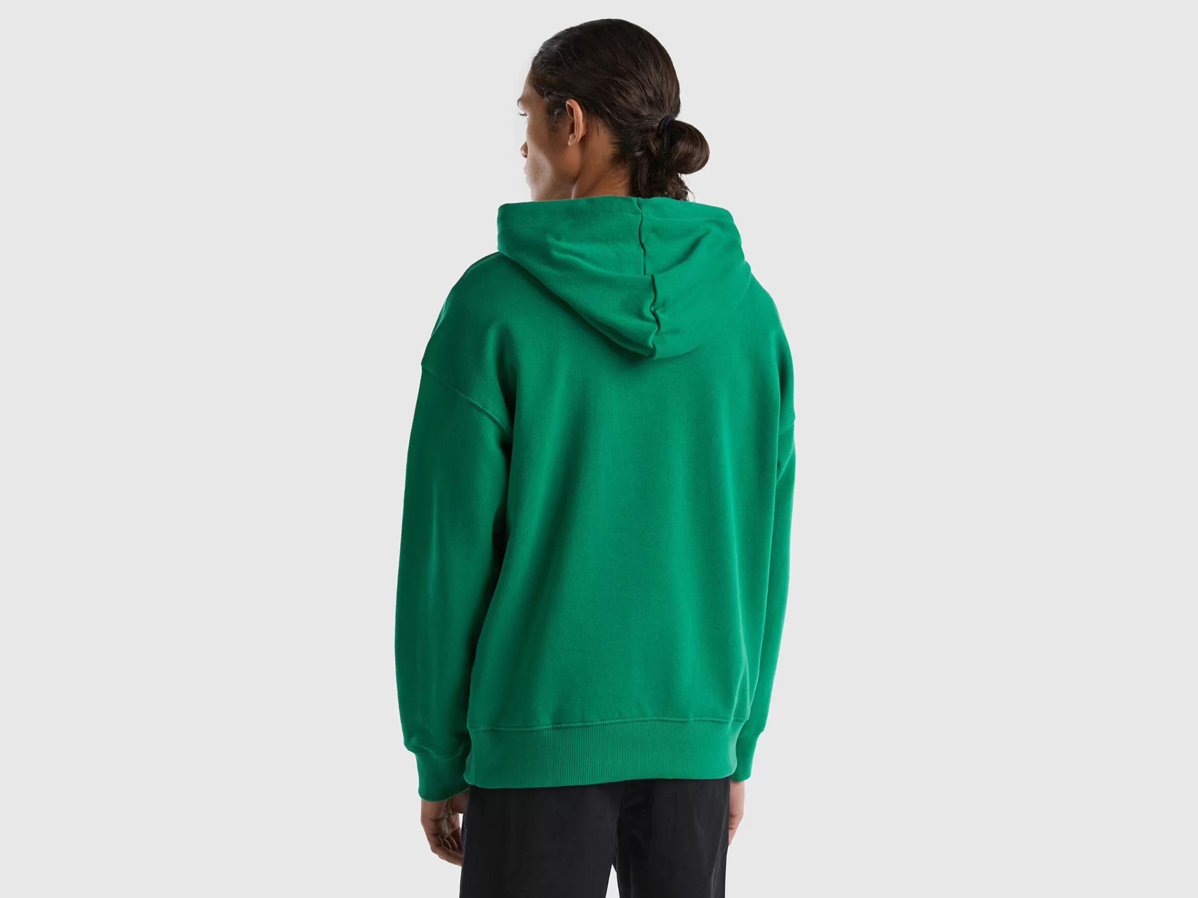 Sweat 100% Algodão Com Capuz^Benetton Flash Sale