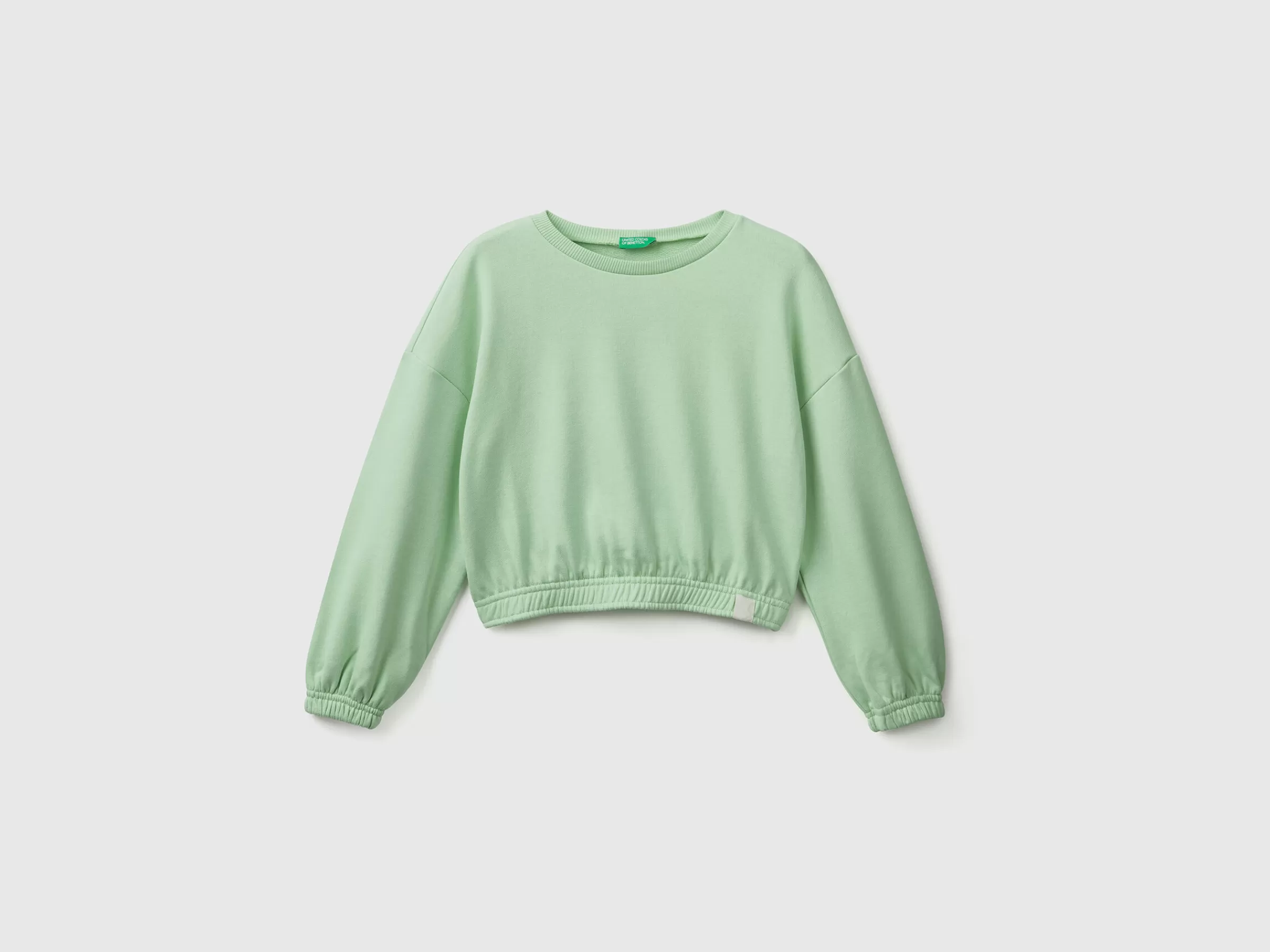 Sweat Cropped Em Tecido Reciclado^Benetton Clearance