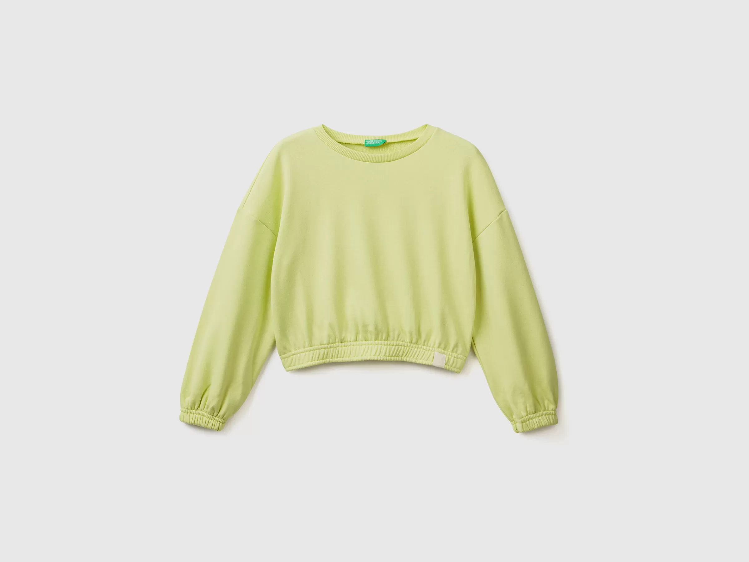 Sweat Cropped Em Tecido Reciclado^Benetton Discount