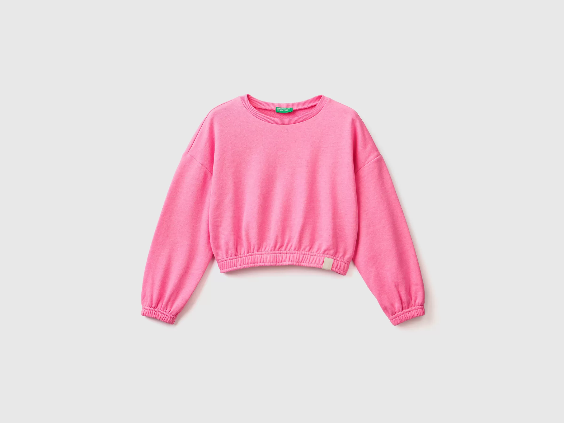 Sweat Cropped Em Tecido Reciclado^Benetton Fashion