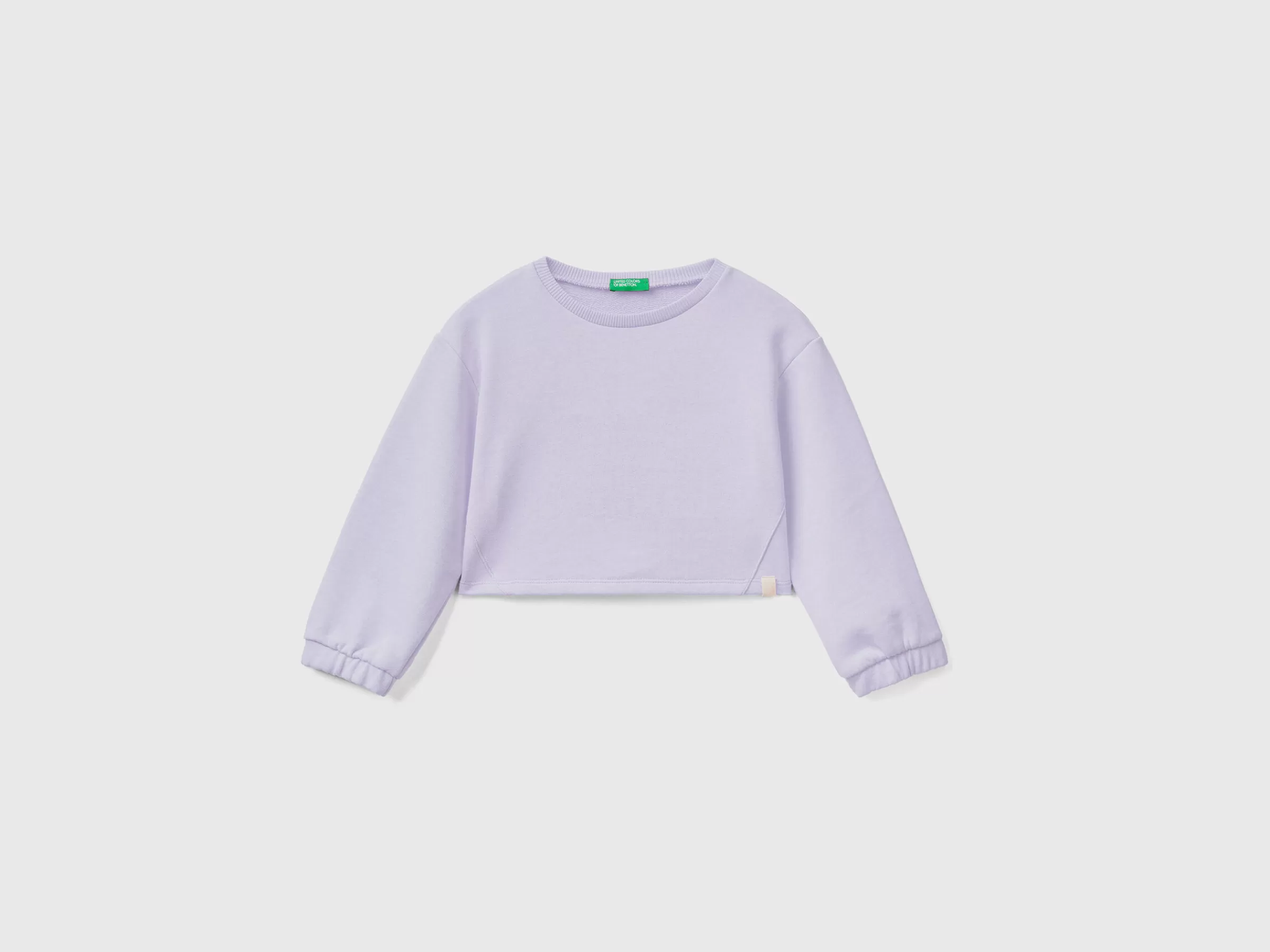 Sweat Cropped Em Tecido Reciclado^Benetton New