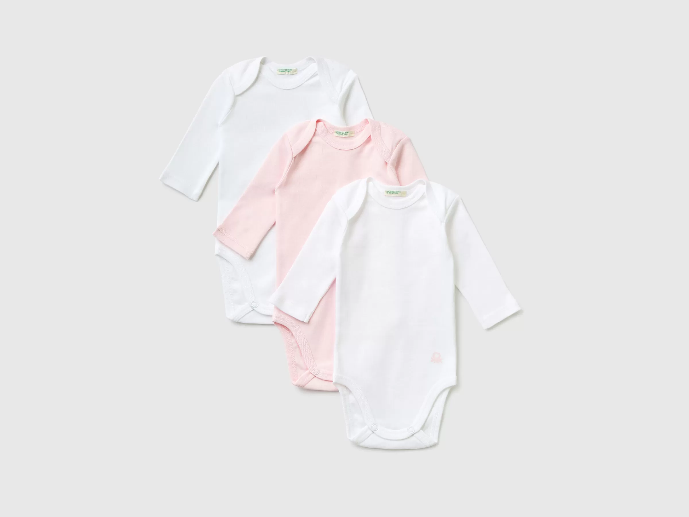 Tres Bodies Em Algodão Organico Cor Solida^Benetton Best Sale