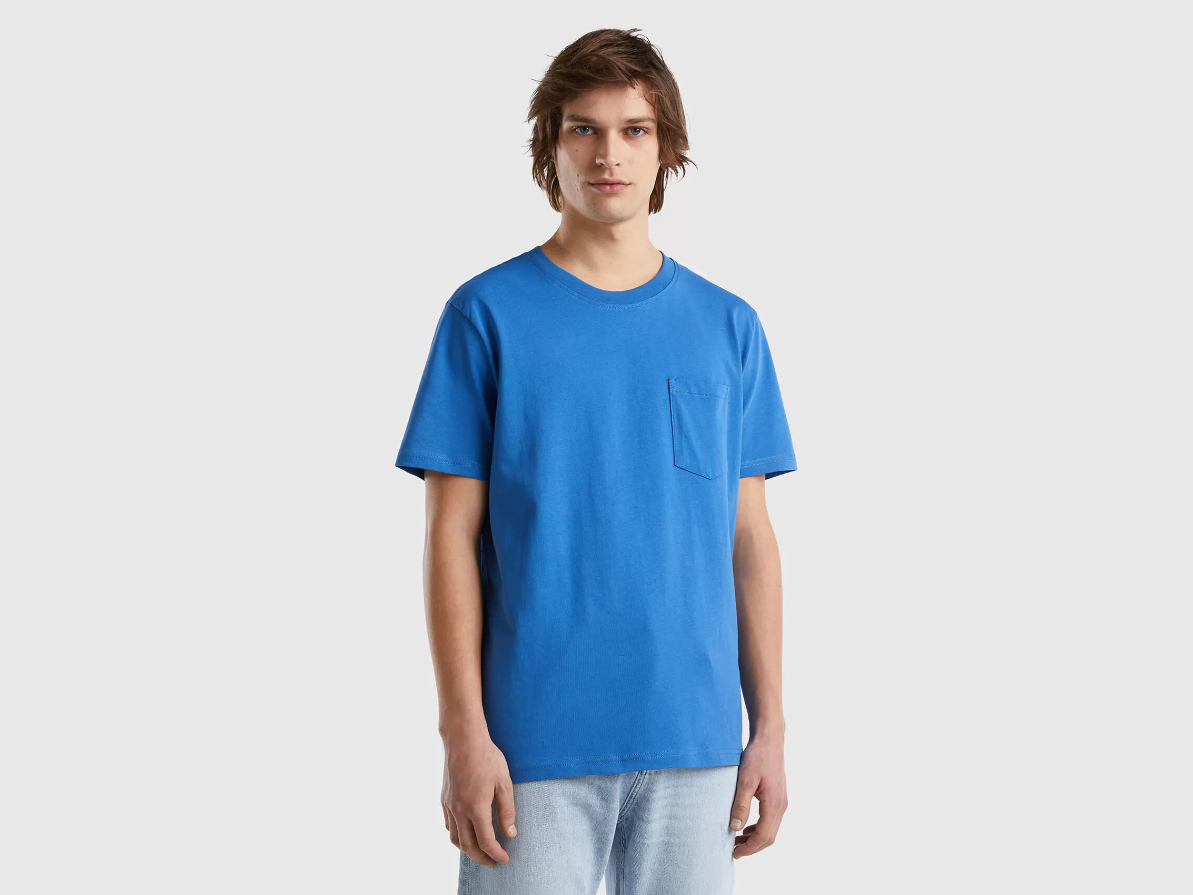 T-Shirt 100% Algodão Com Bolso^Benetton Online