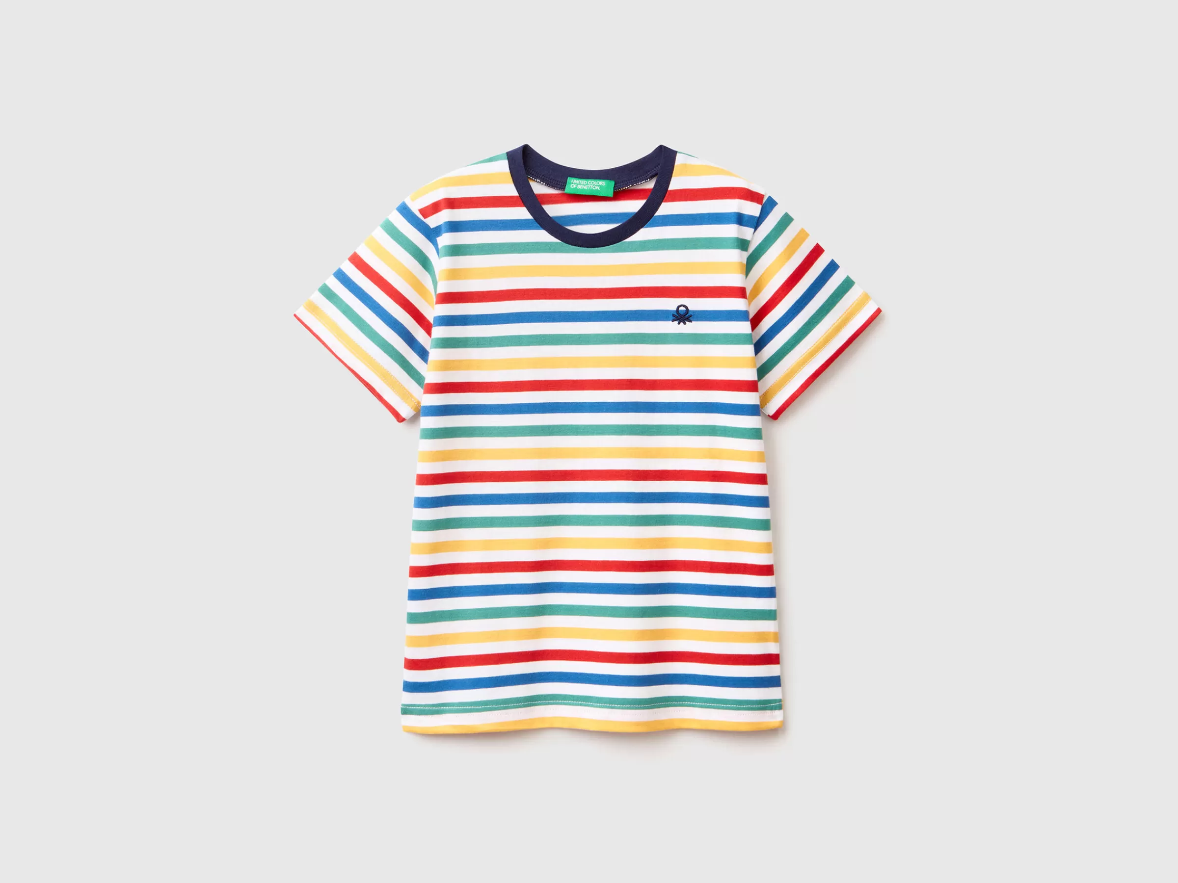 T-Shirt As Riscas Em Algodão^Benetton Discount