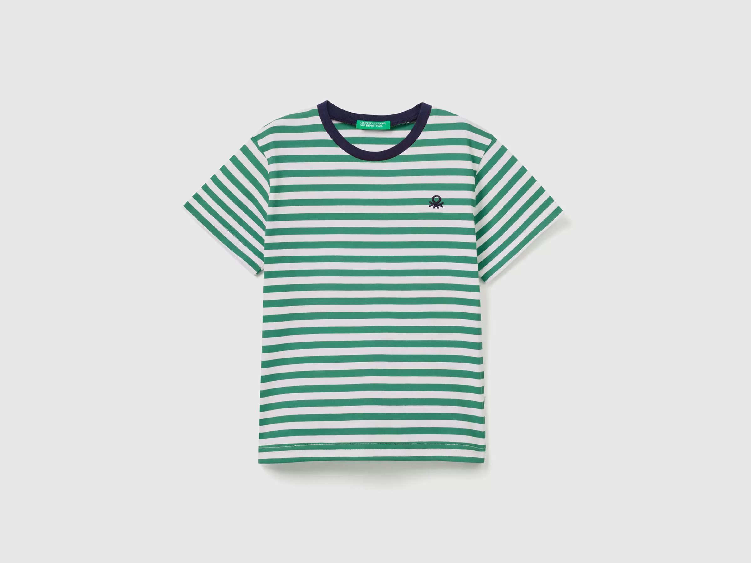 T-Shirt As Riscas Em Algodão^Benetton Discount