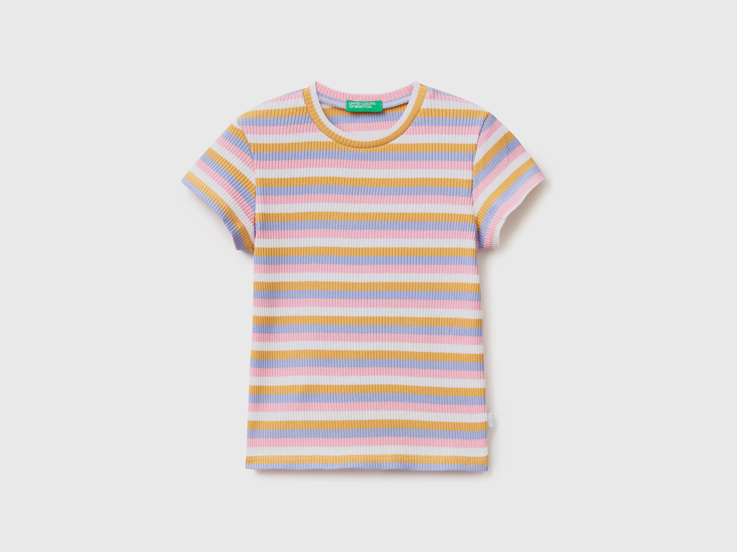 T-Shirt As Riscas Em Algodão Stretch^Benetton Store