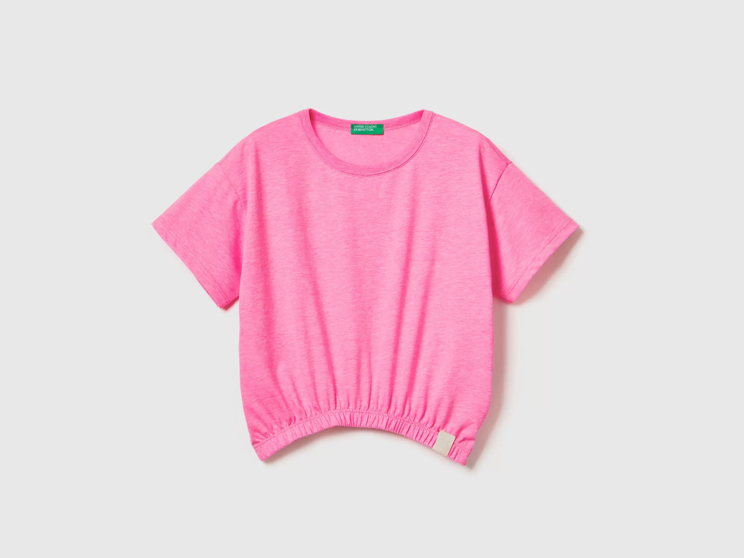 T-Shirt Boxy Fit Em Tecido Reciclado^Benetton Outlet