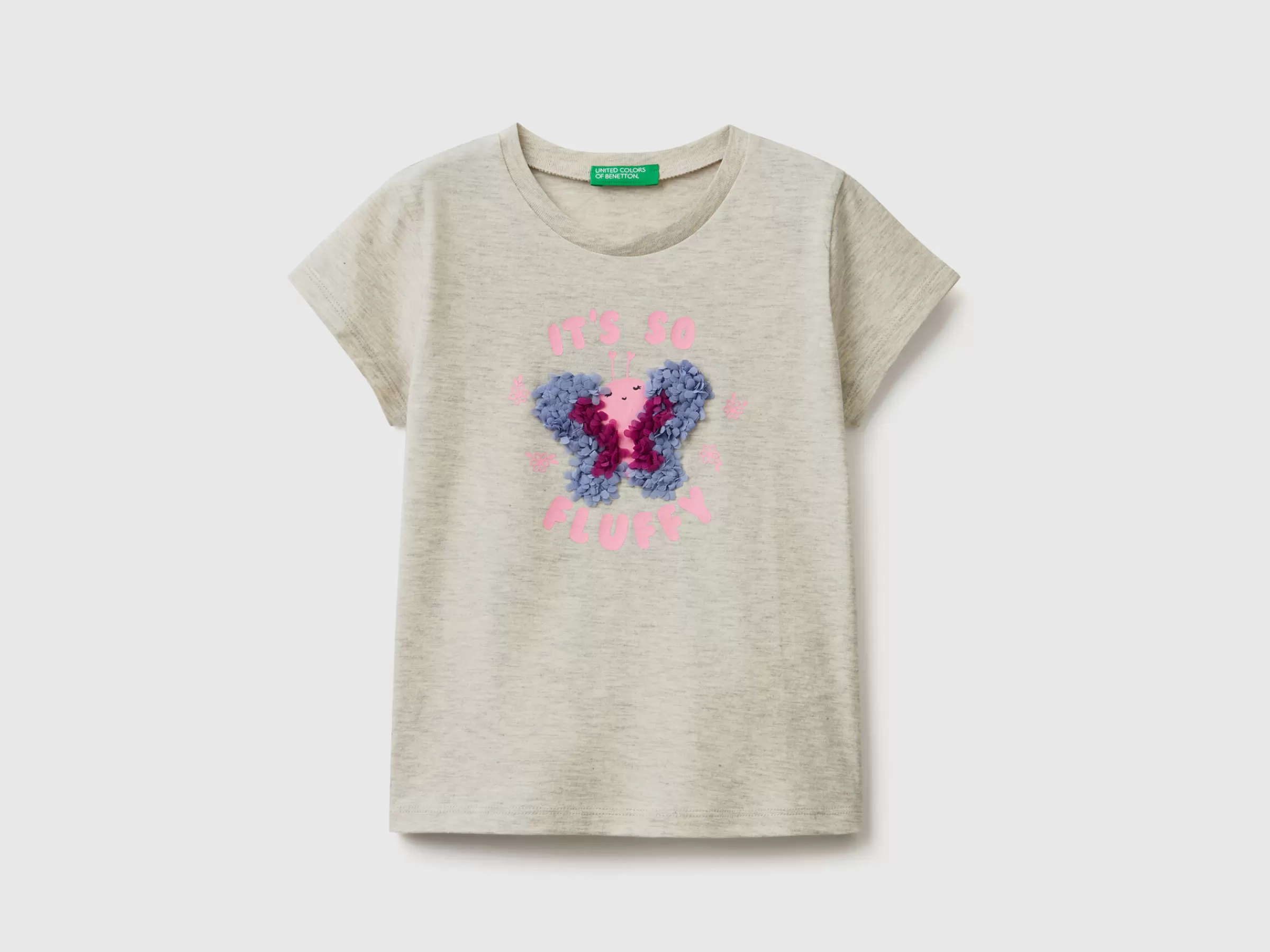 T-Shirt Com Aplicacao Efeito Petalas^Benetton Flash Sale