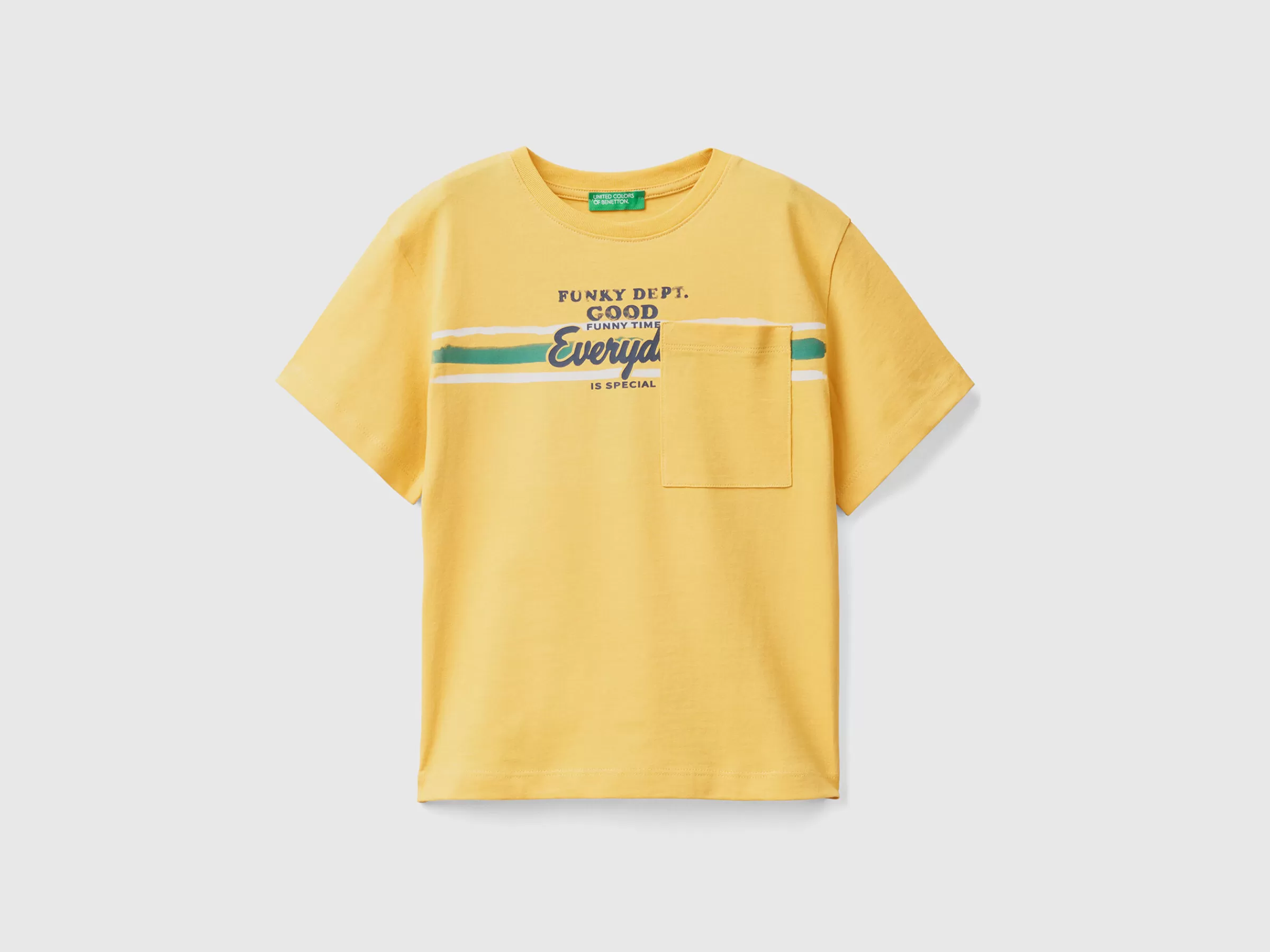 T-Shirt Com Estampa A Frente E Atras^Benetton Best