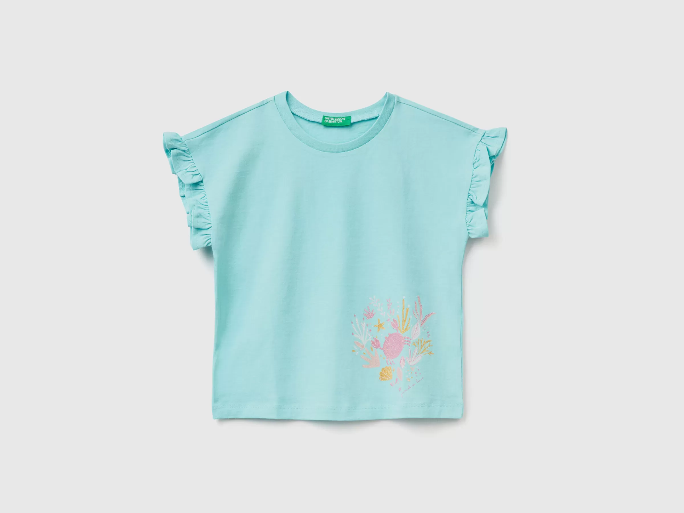 T-Shirt Com Estampa Aquarela^Benetton Fashion