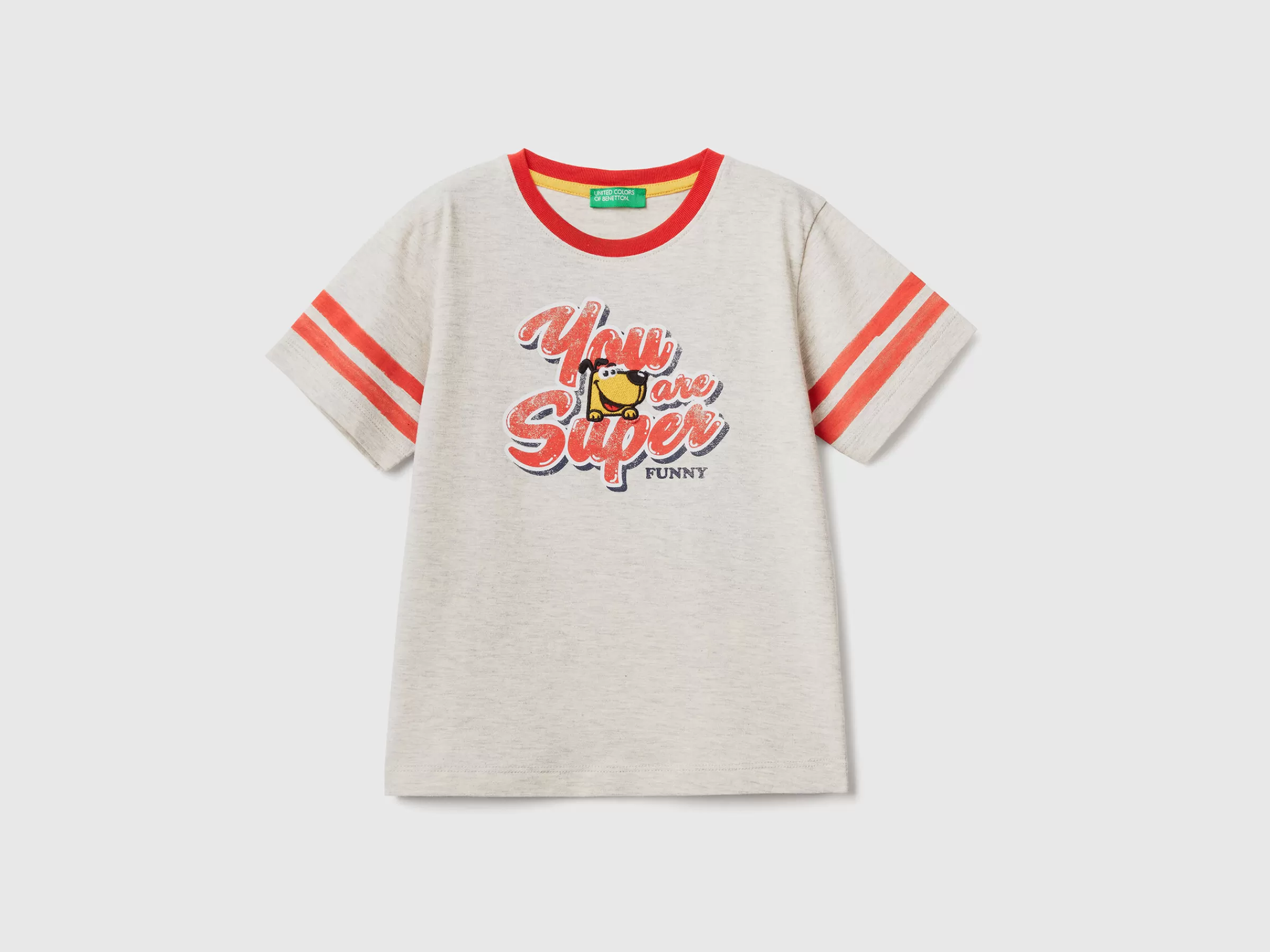 T-Shirt Com Estampa E Patch^Benetton New