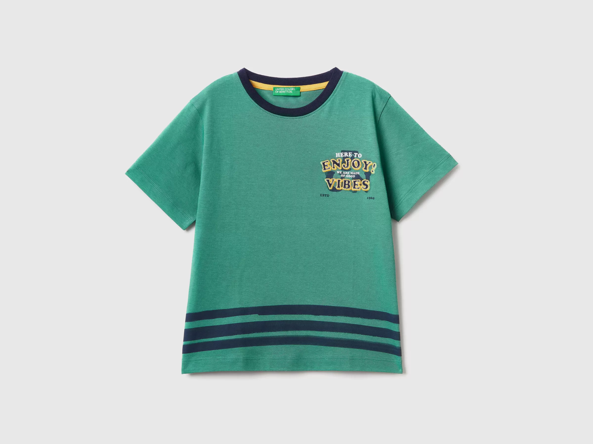 T-Shirt Com Estampa E Patch^Benetton Clearance