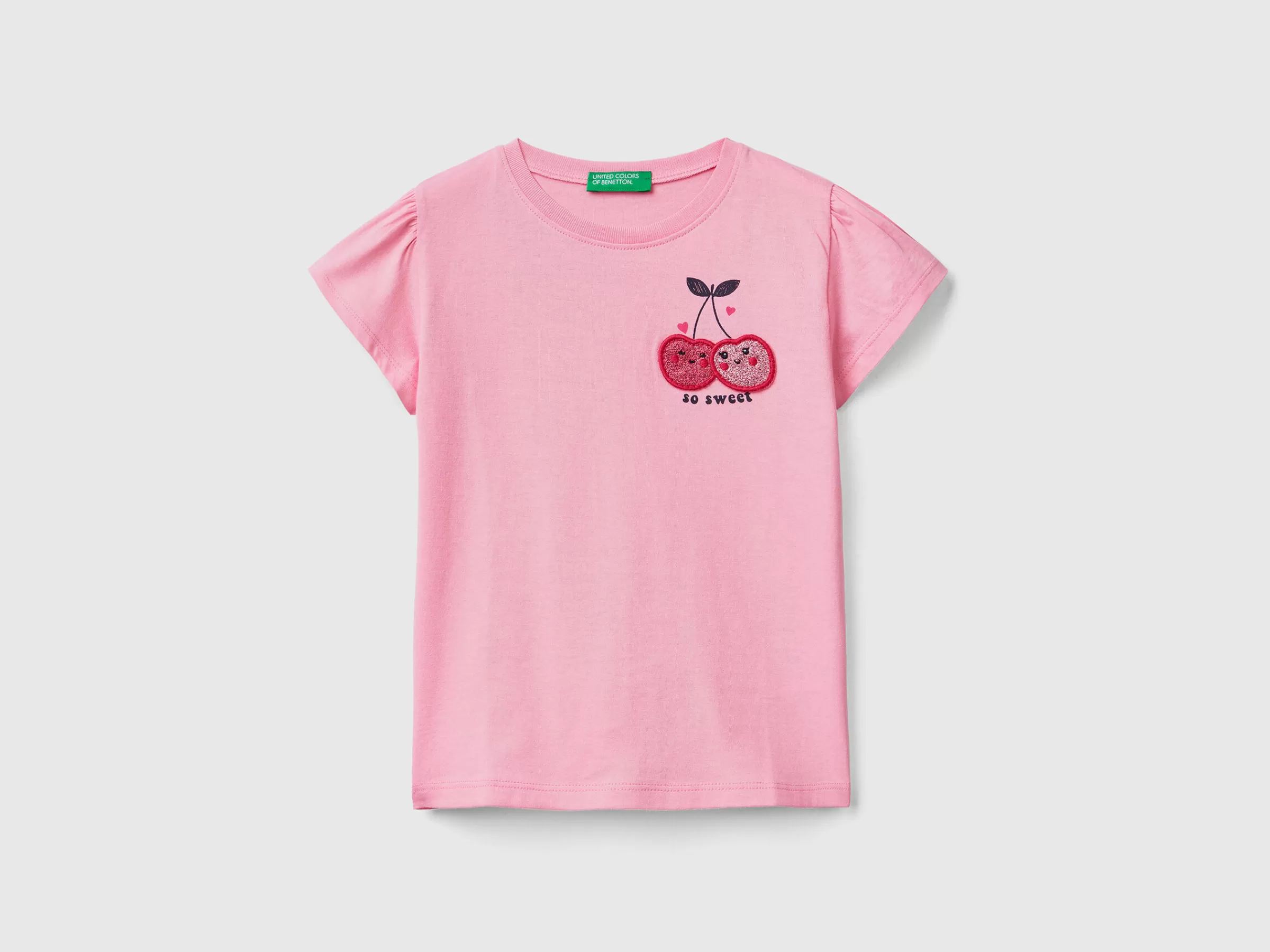 T-Shirt Com Estampa Glitter E Patch^Benetton Discount