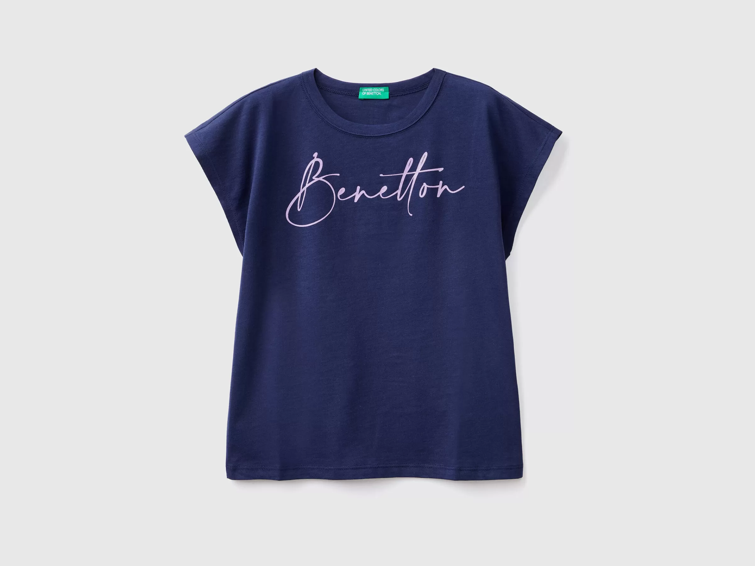 T-Shirt Com Estampa Logotipo Glitter^Benetton Discount