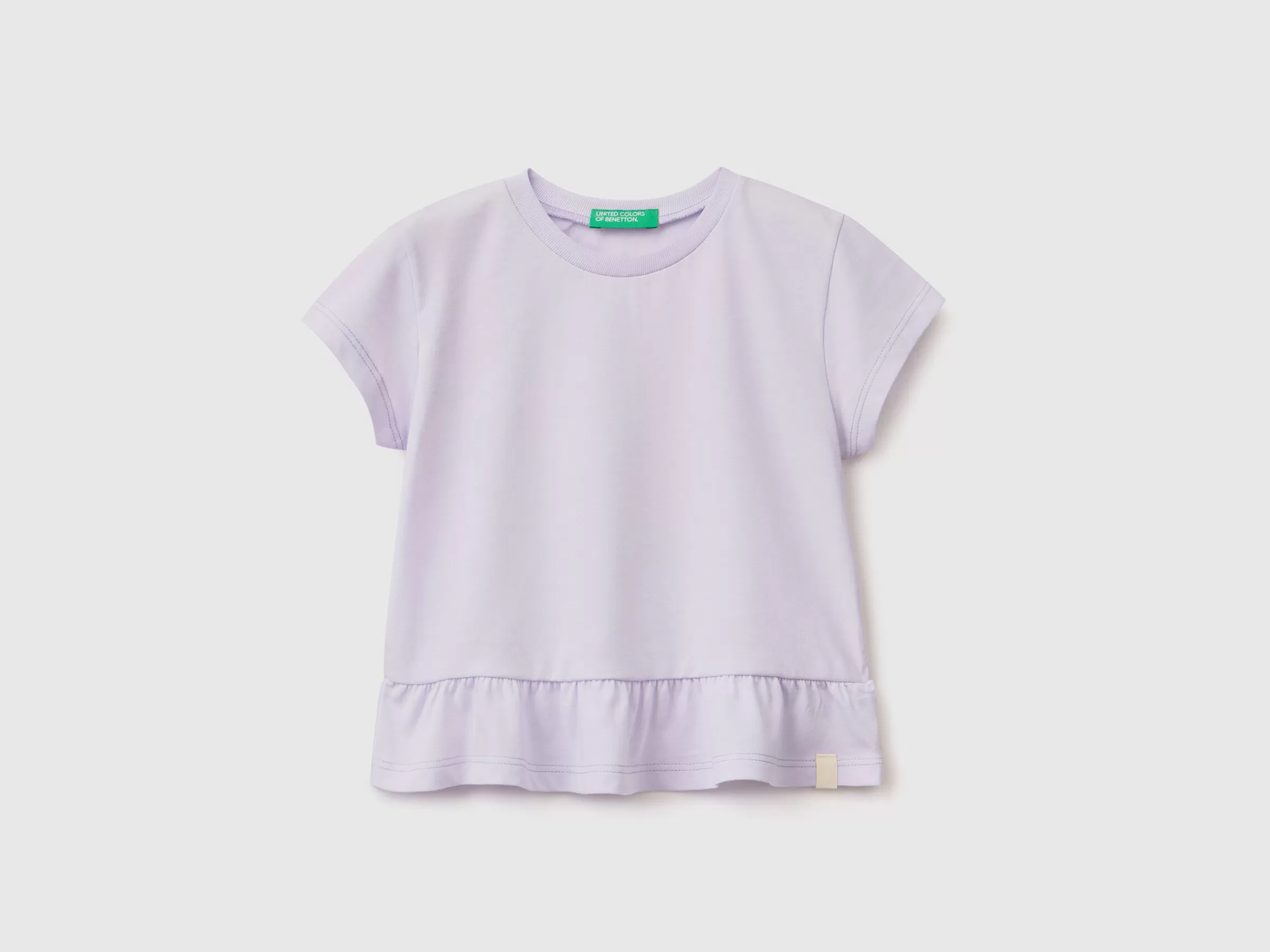 T-Shirt Com Folhos Em Tecido Reciclado^Benetton Cheap