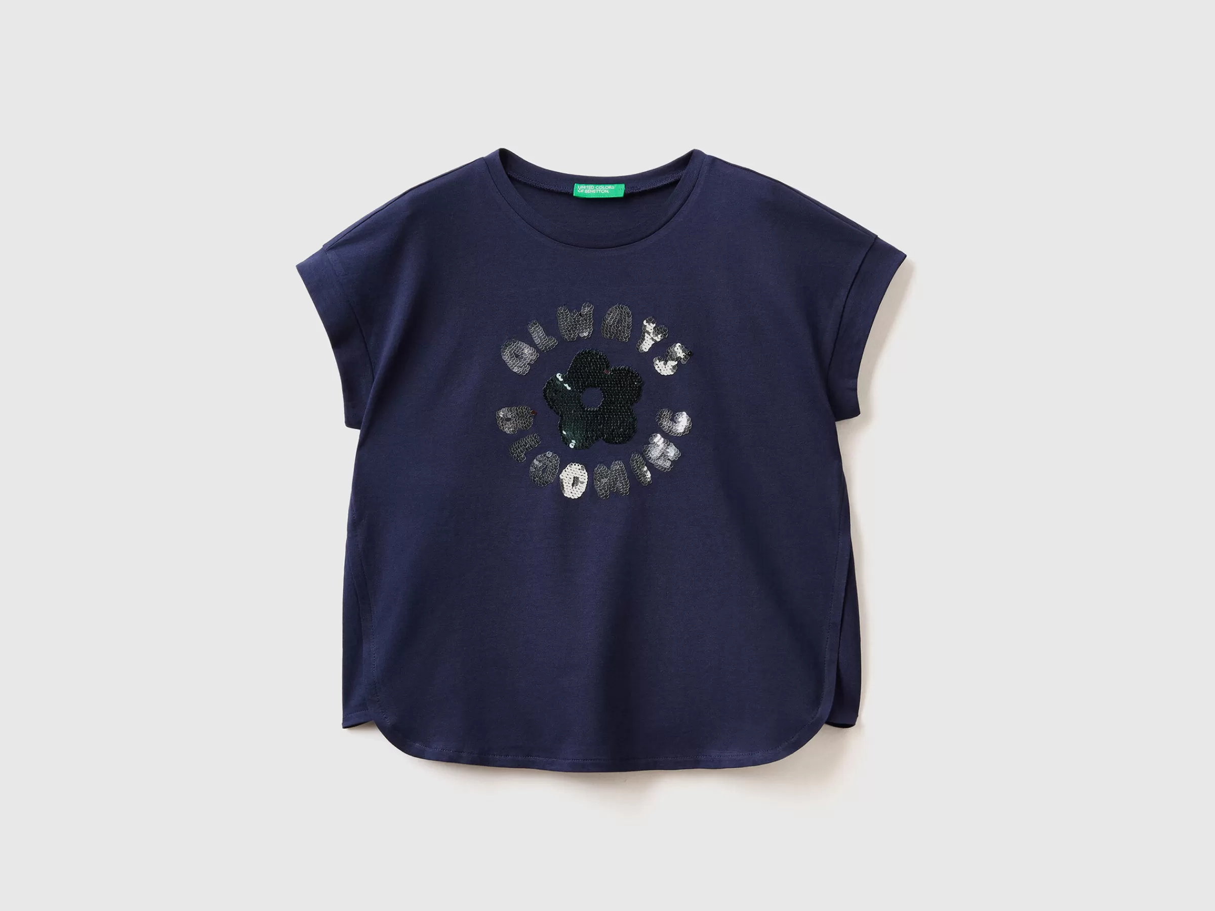 T-Shirt Com Lantejoulas Reversiveis^Benetton Cheap