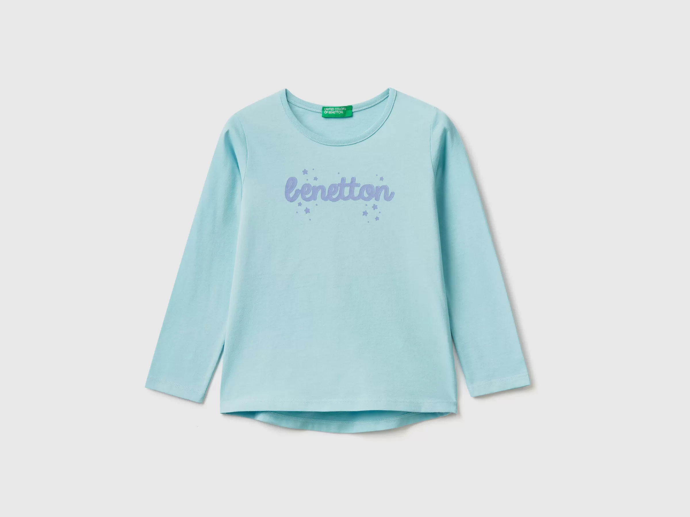 T-Shirt Com Logotipo 100% Algodão^Benetton Fashion