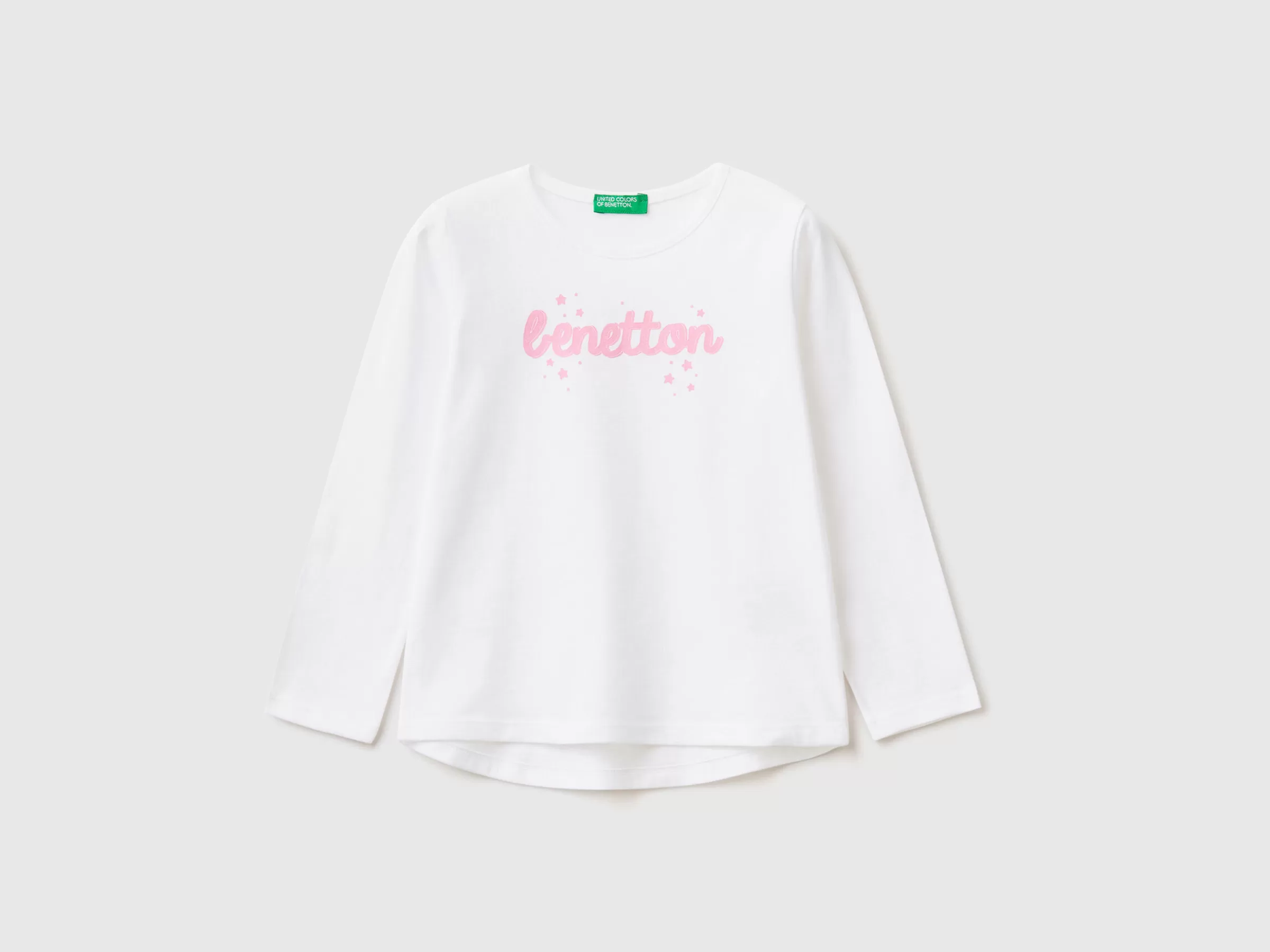 T-Shirt Com Logotipo 100% Algodão^Benetton Flash Sale