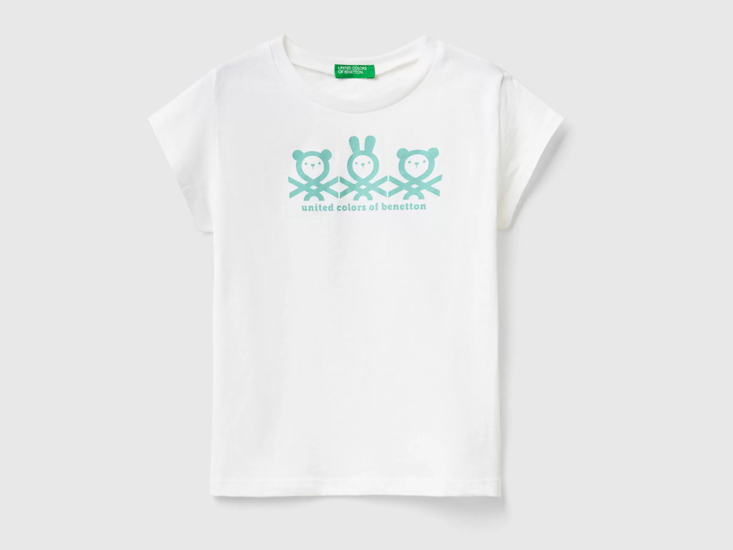 T-Shirt Com Logotipo 100% Algodão^Benetton Outlet