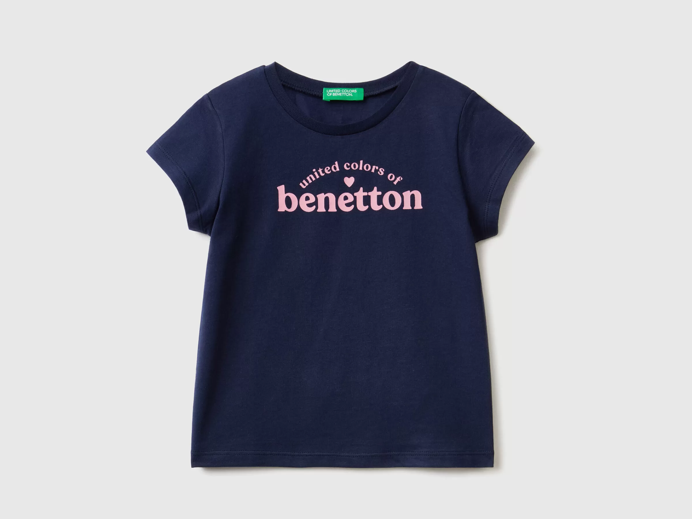 T-Shirt Com Logotipo 100% Algodão^Benetton Store