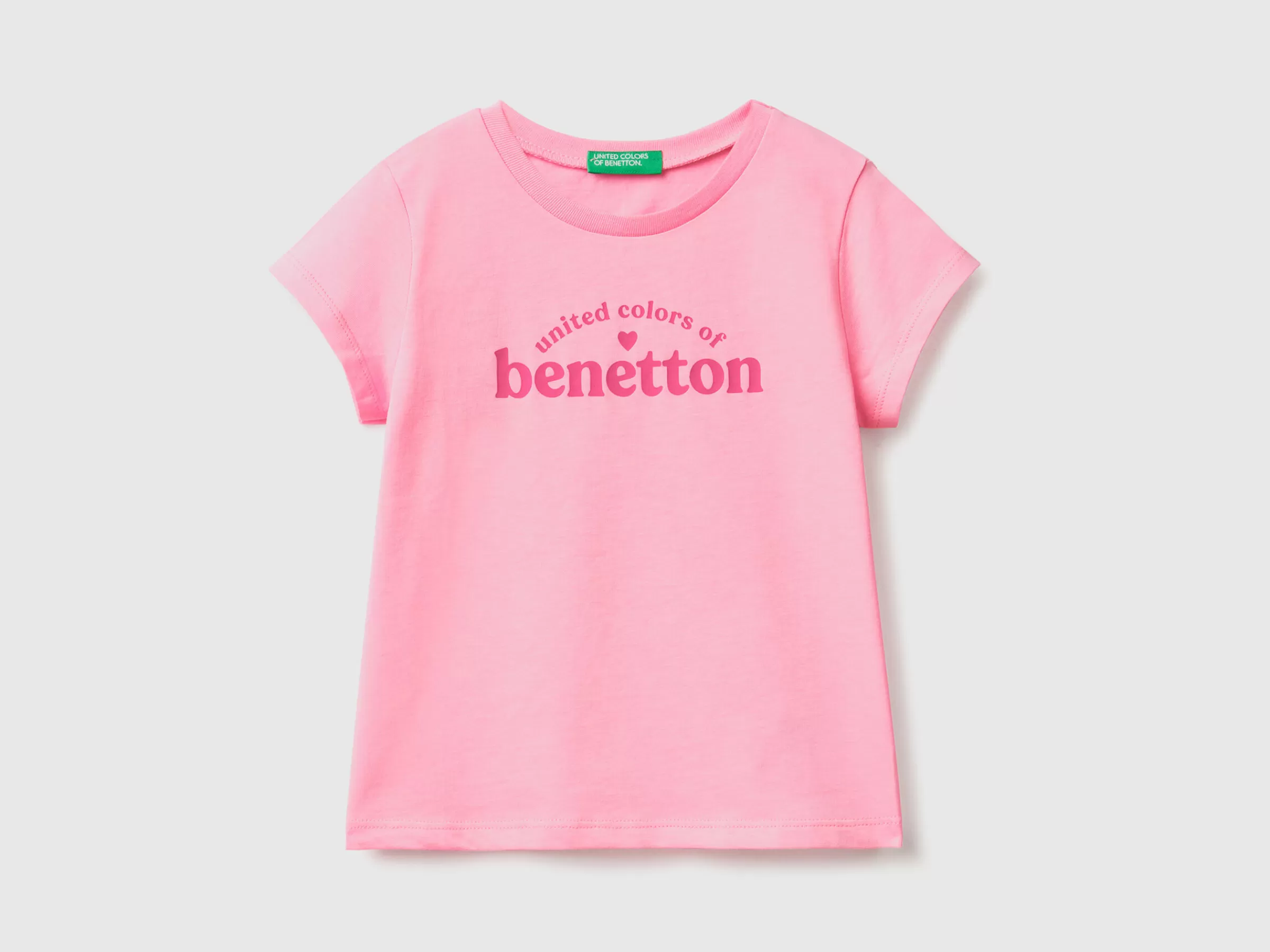 T-Shirt Com Logotipo 100% Algodão^Benetton Hot