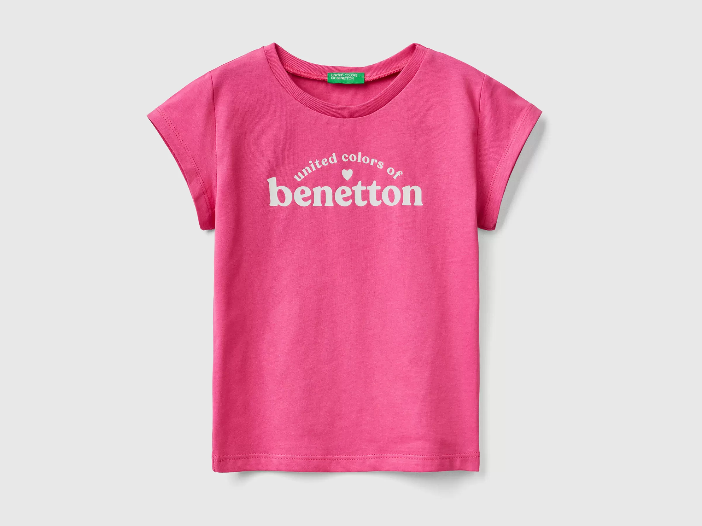 T-Shirt Com Logotipo 100% Algodão^Benetton Clearance