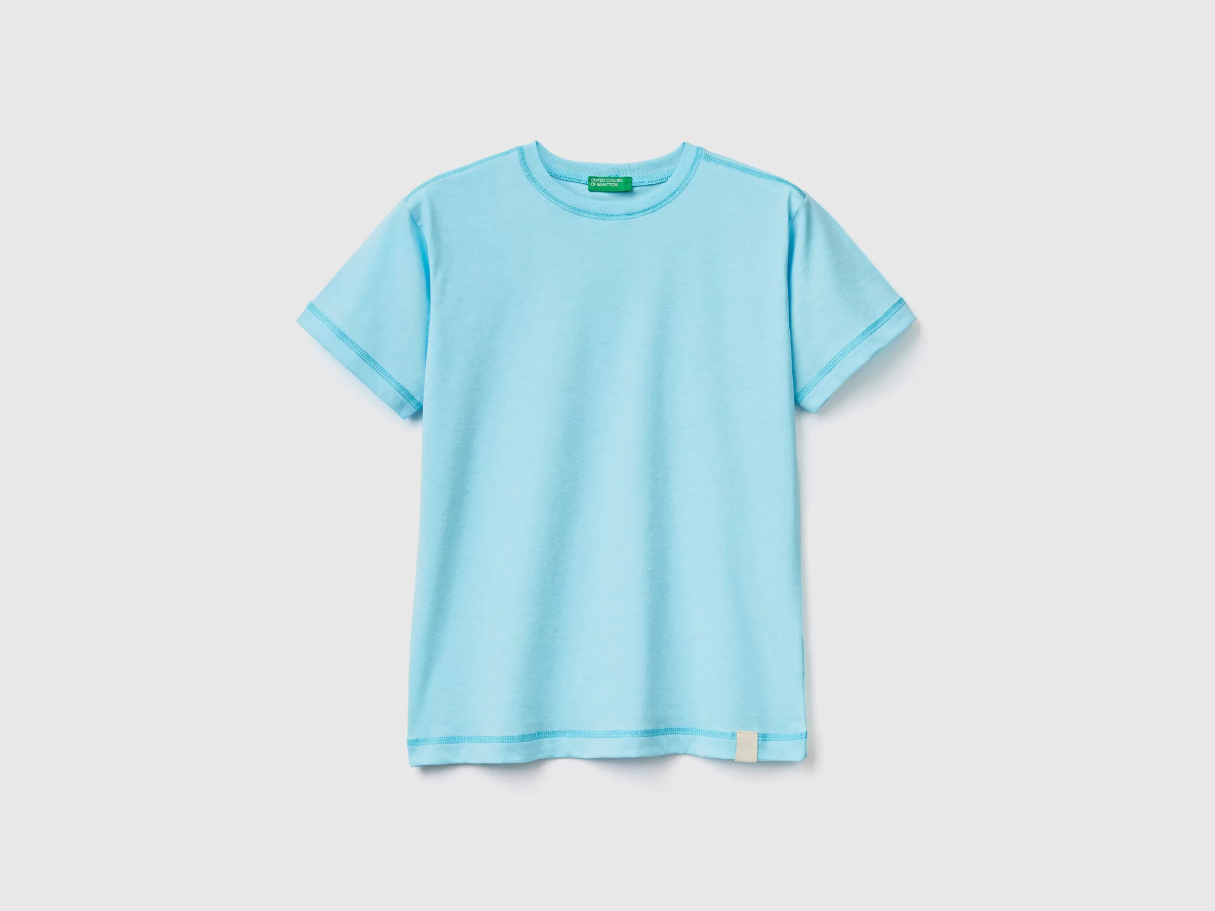 T-Shirt De Gola Redonda Em Tecido Reciclado^Benetton Sale