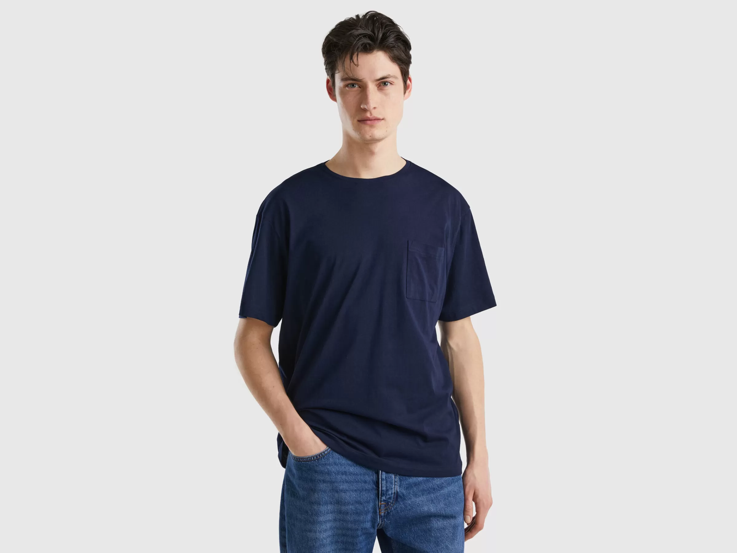 T-Shirt Oversized Com Bolso Pequeno^Benetton Sale