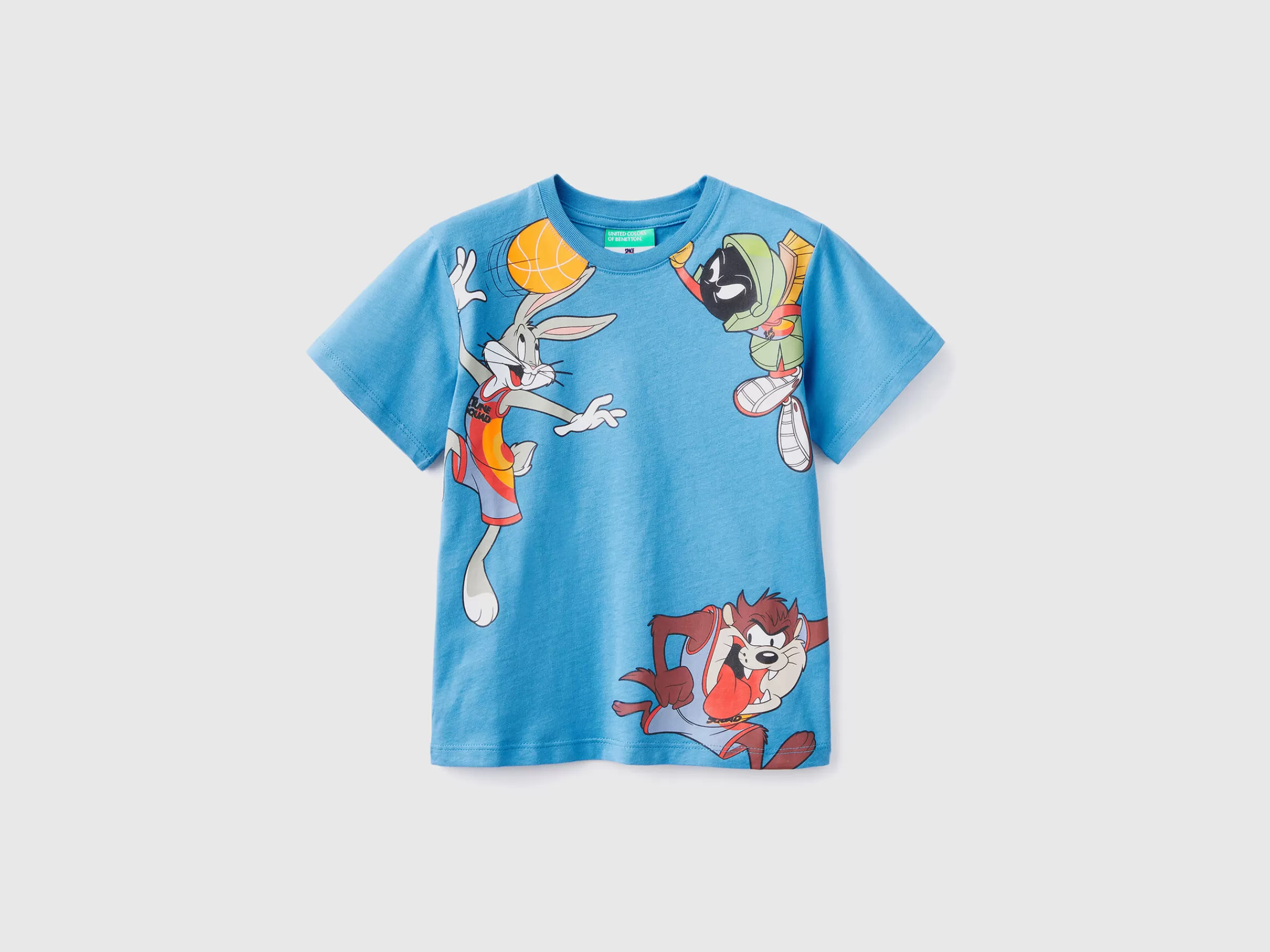 T-Shirt Space Jam Com Manga Curta^Benetton New