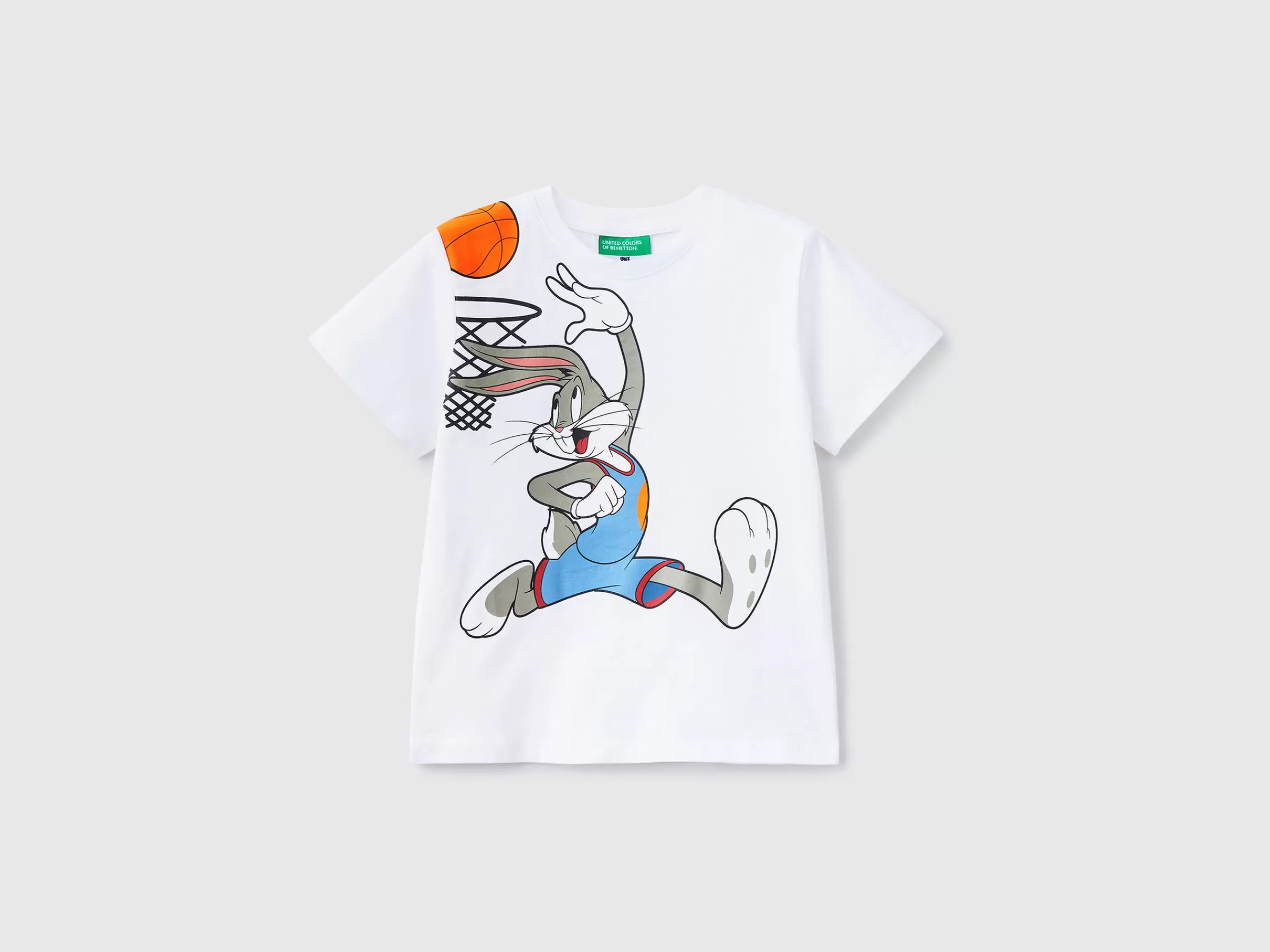 T-Shirt Space Jam Com Manga Curta^Benetton Best Sale