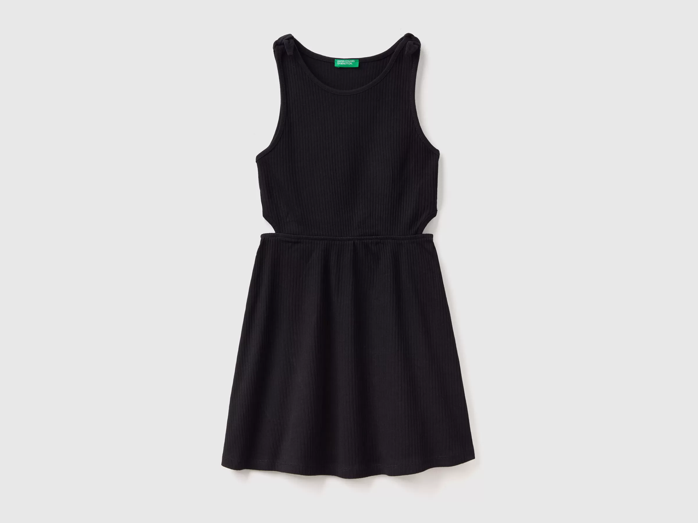 Vestido Canelado Com Alcas^Benetton Shop