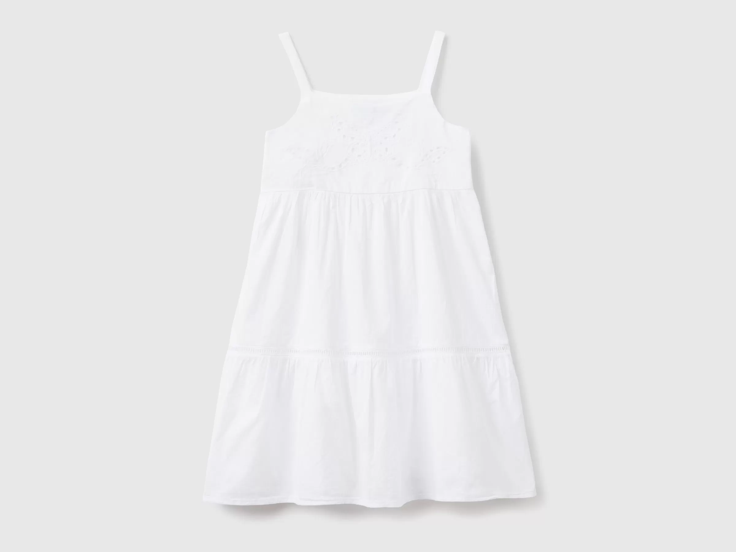 Vestido Com Folhos E Bordados^Benetton Flash Sale