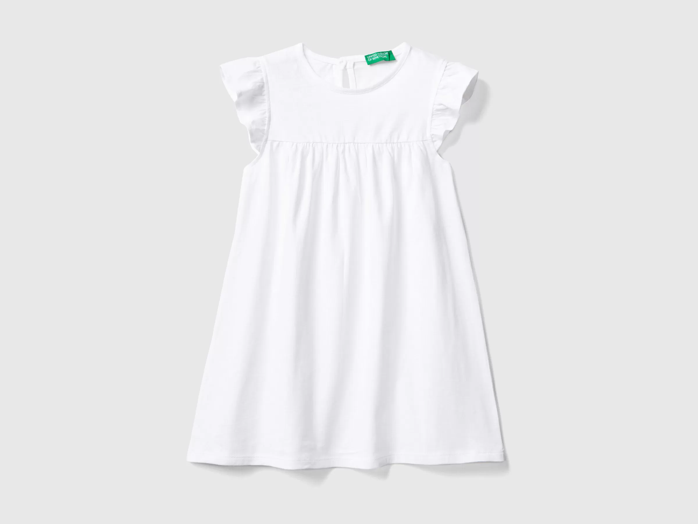 Vestido Com Manga Curta^Benetton Cheap