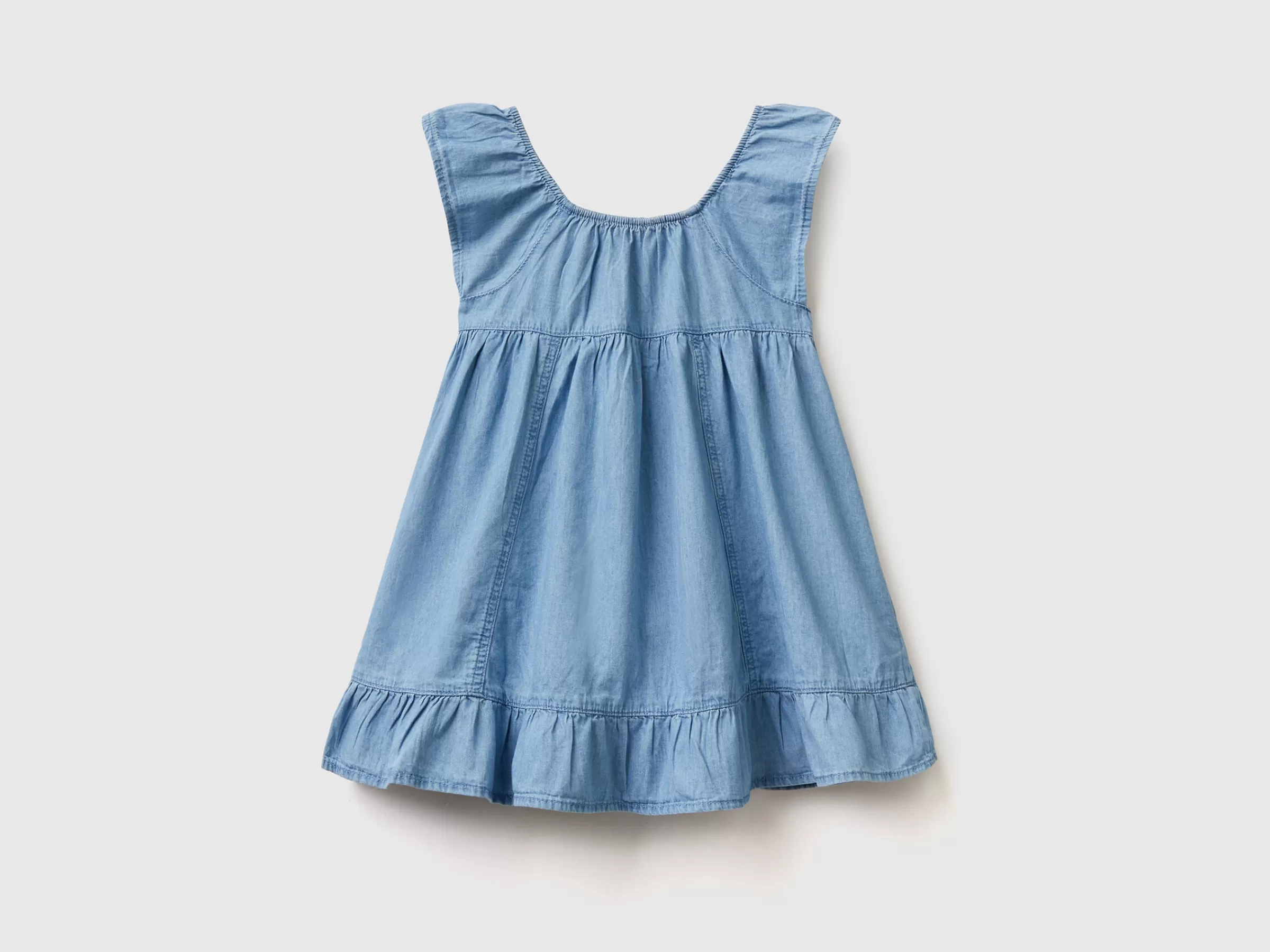 Vestido Em Chambray Com Folho^Benetton Best