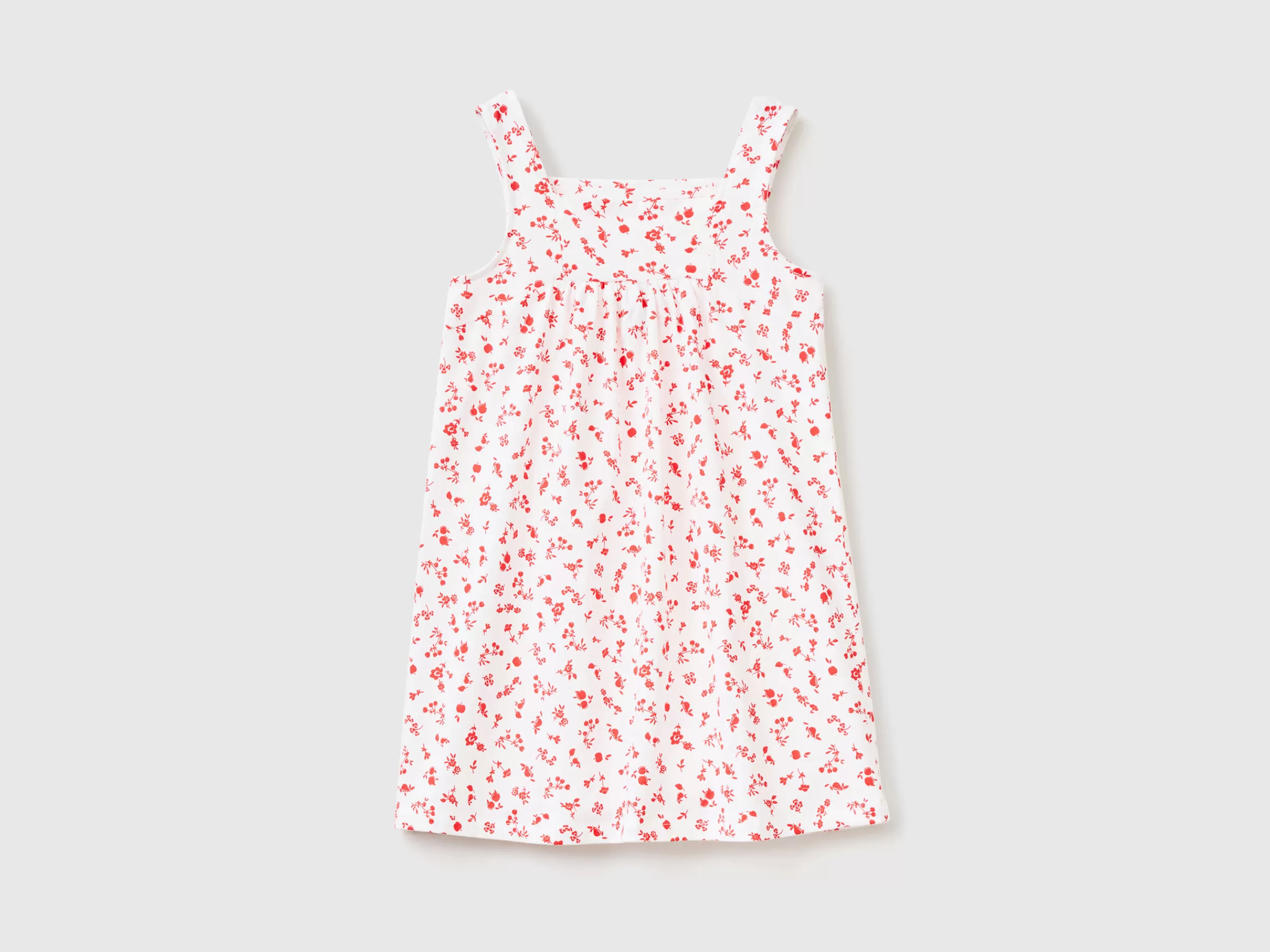 Vestido Estampado Em Algodão Puro^Benetton Online